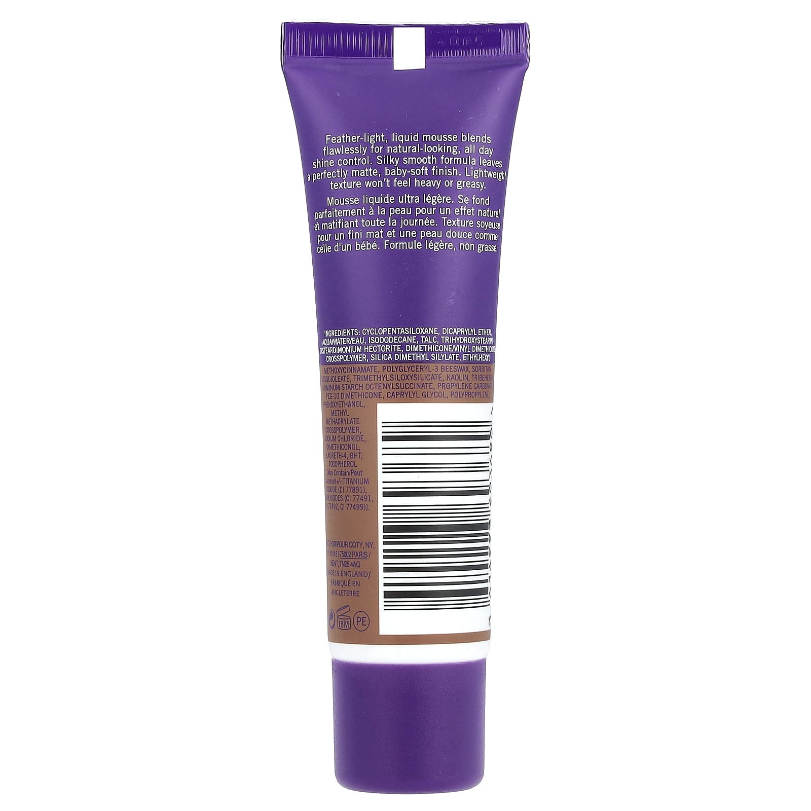 Rimmel London, Stay Matte, Full Coverage Mattifying Foundation, 504 Deep Mocha, 1 fl oz (30 ml)