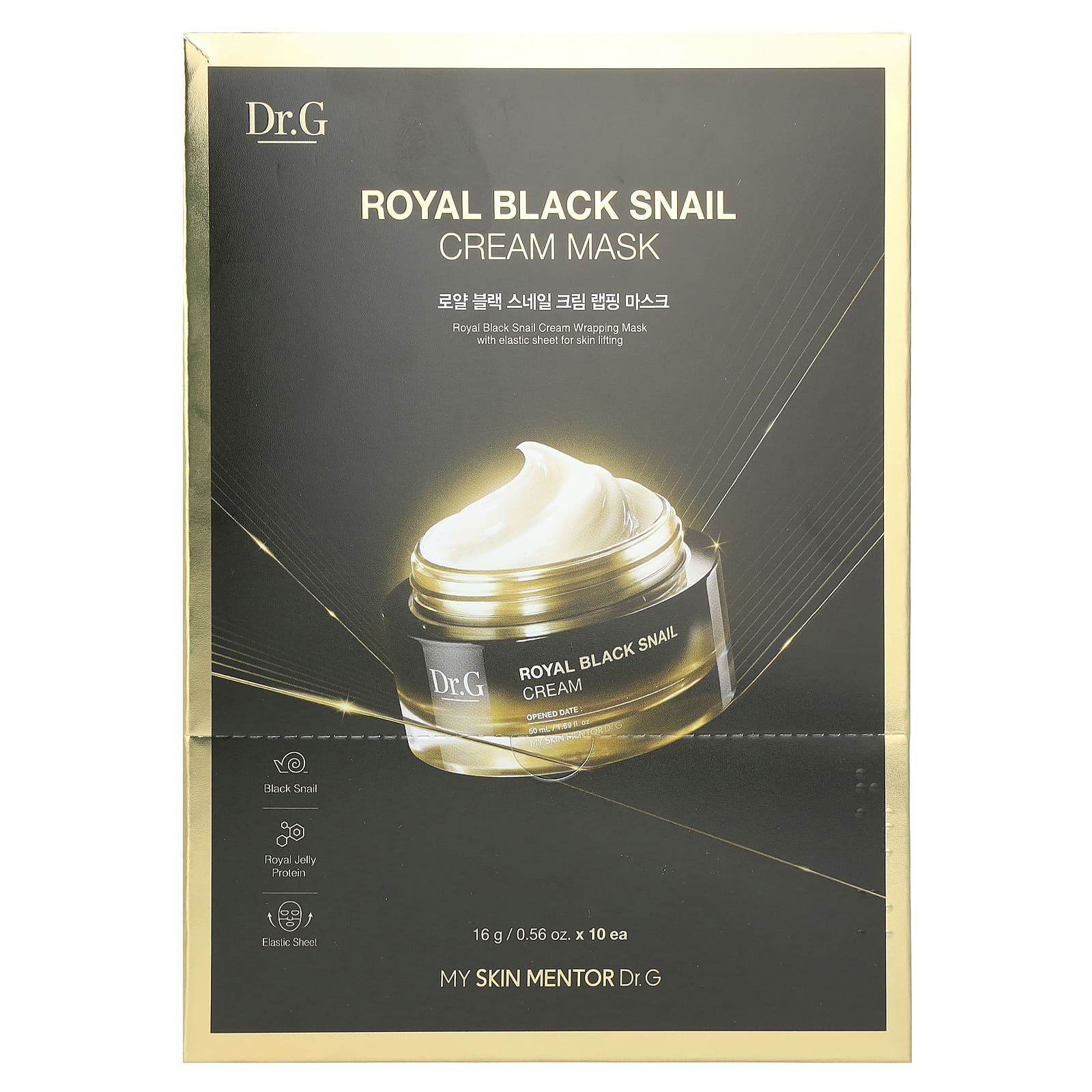 Dr. G, Royal Black Snail, кремовая маска для лица, 10 шт., 16 г (0,56 унции)