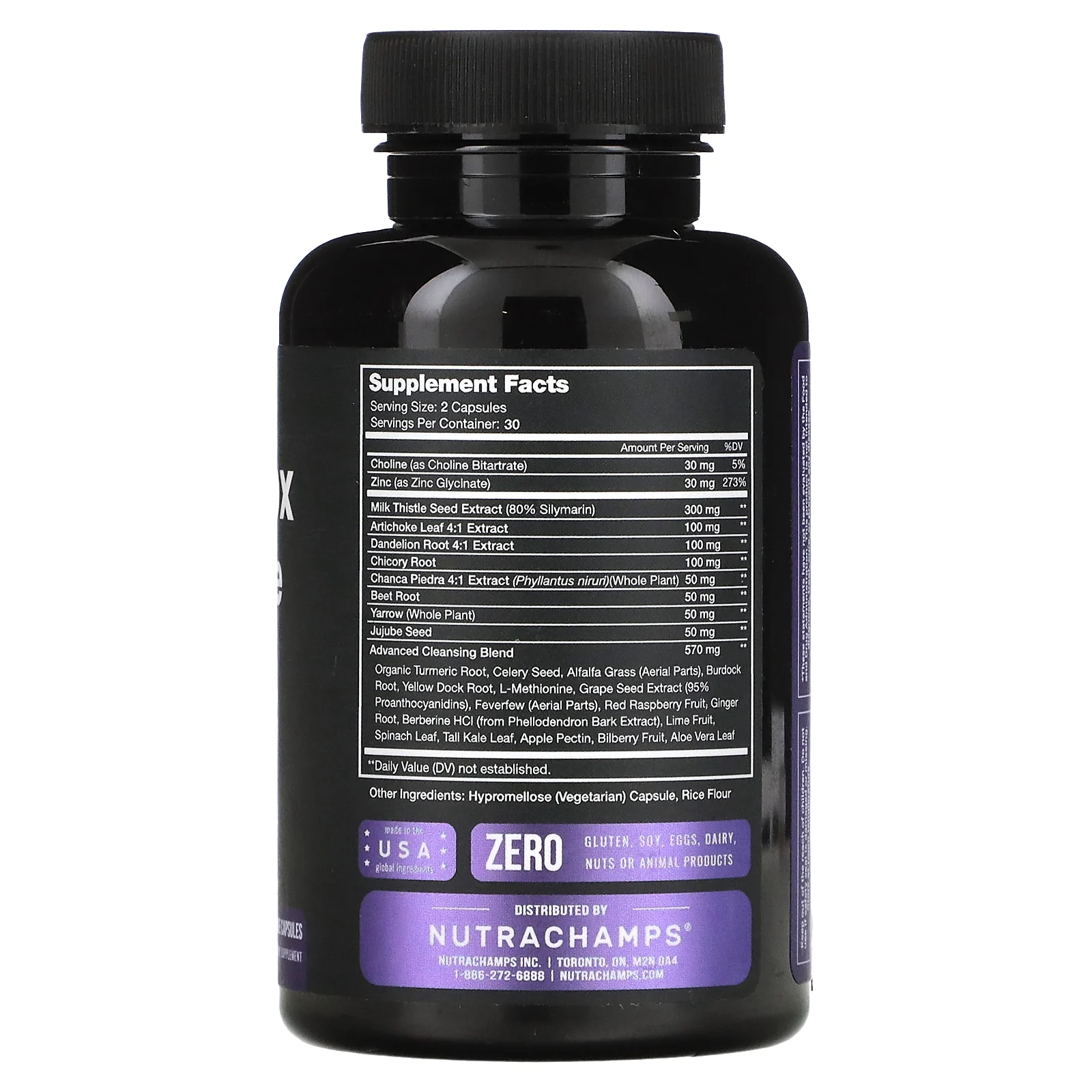 NutraChamps, средство для детоксикации и очищения печени, 60 вегетарианских капсул