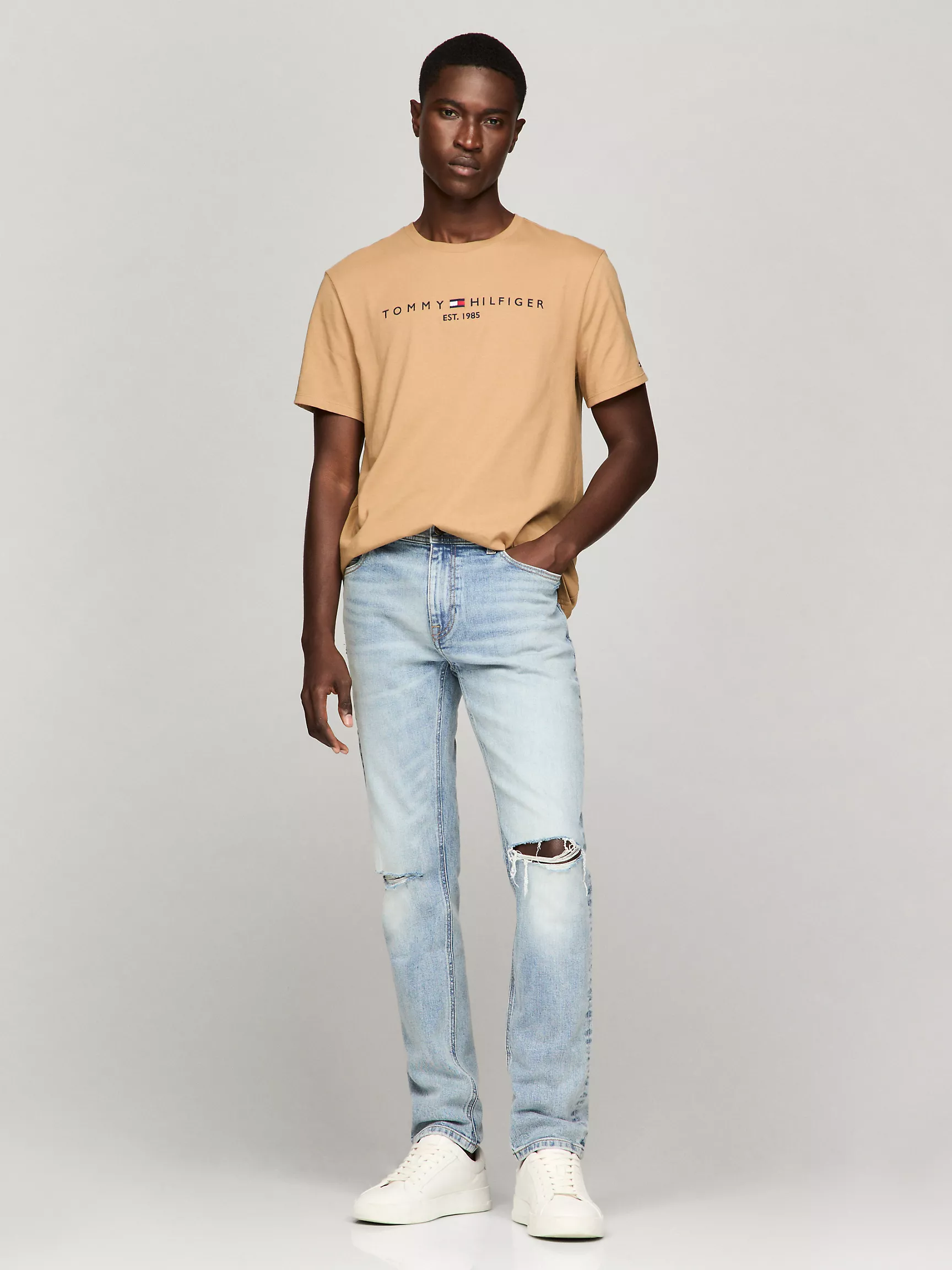 Мужская футболка Tommy Hilfiger, Футболка с вышитым логотипом Tommy