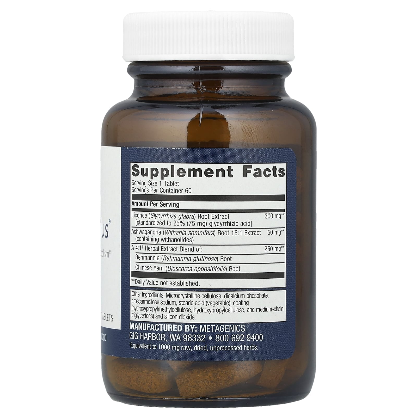Metagenics, Licorice Plus®, 60 таблеток