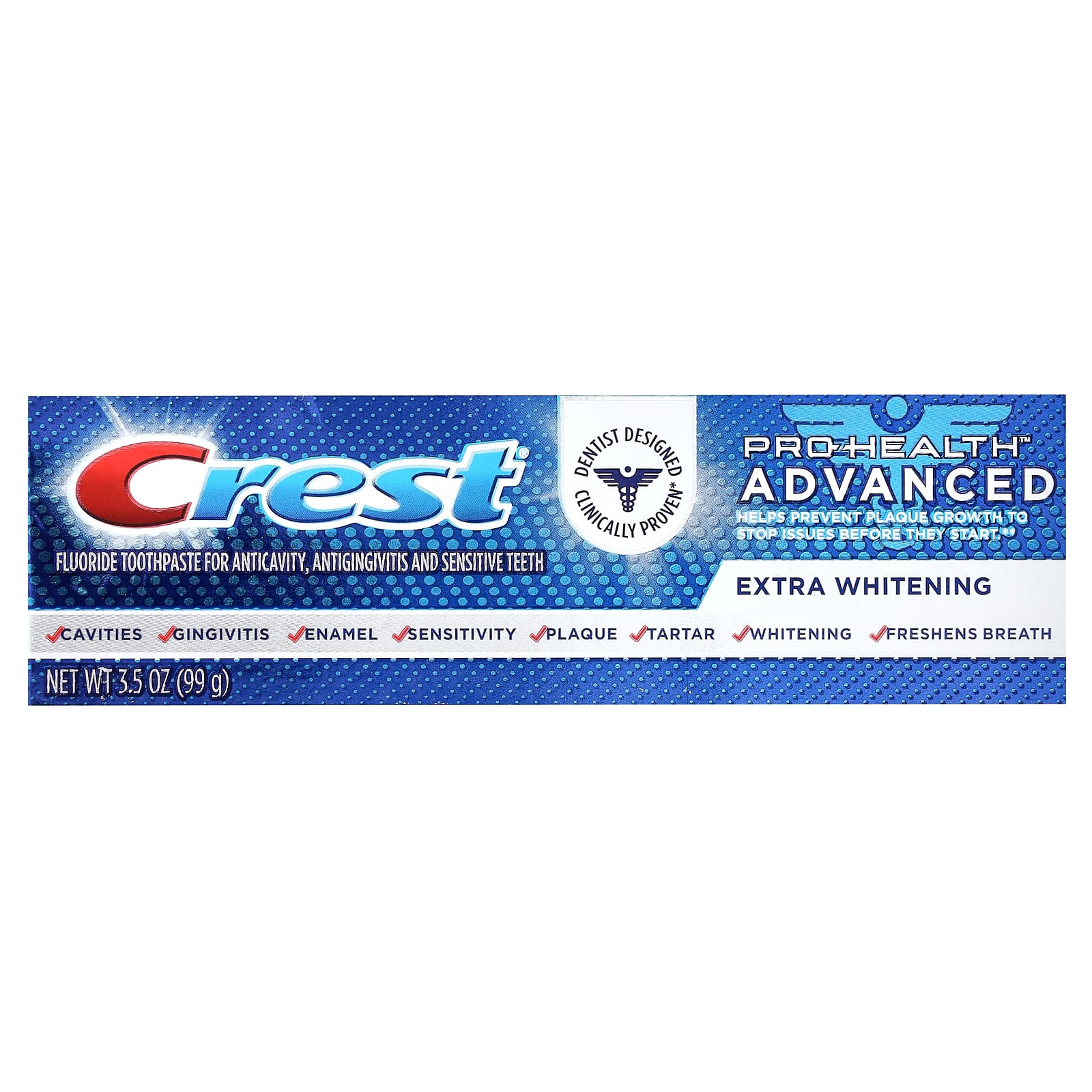 Crest, Pro Health Advanced, зубная паста с фторидом, отбеливающая, 99 г (3,5 унции)