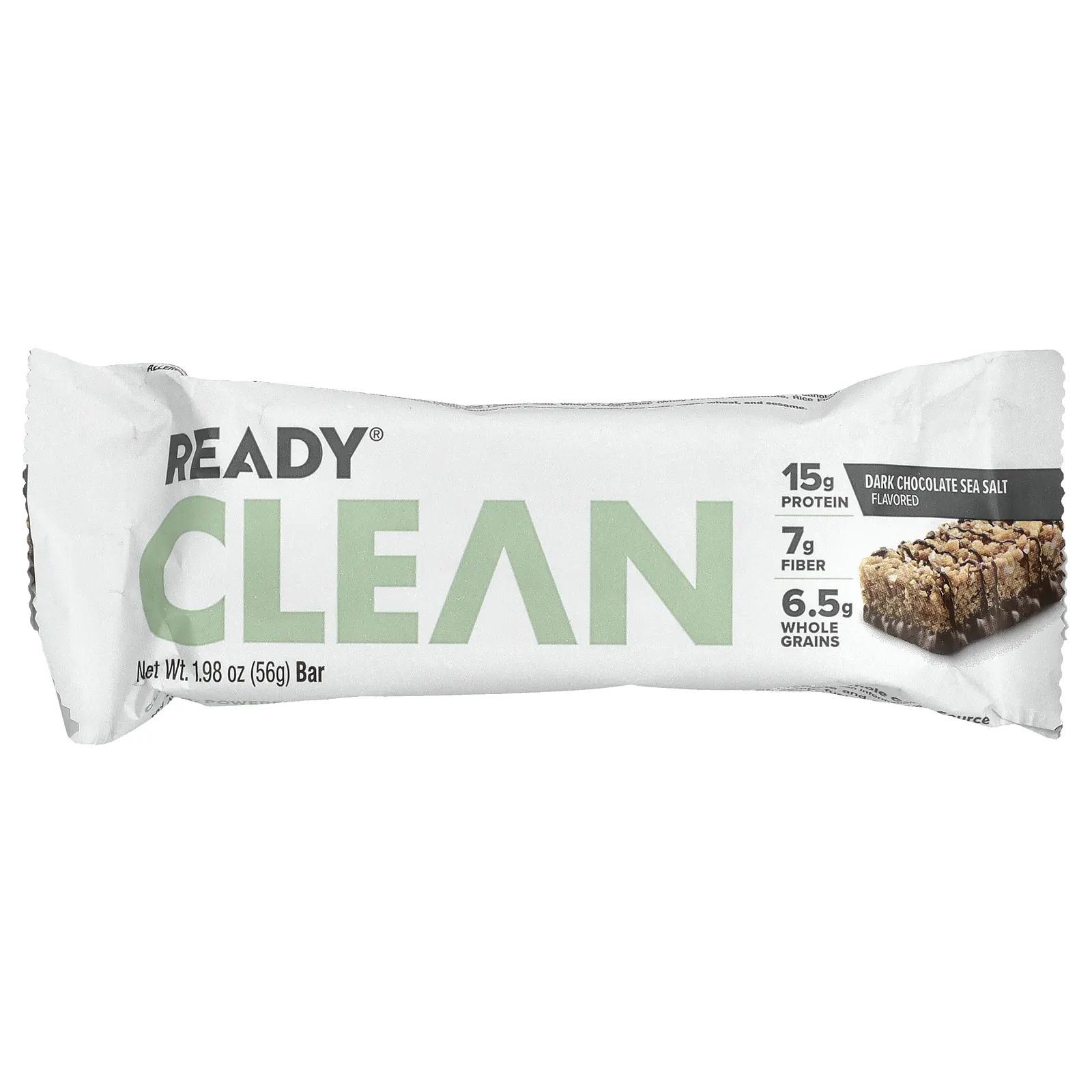 Ready, Clean Protein Bar, темный шоколад с морской солью, 12 батончиков, 56 г (1,98 унции)