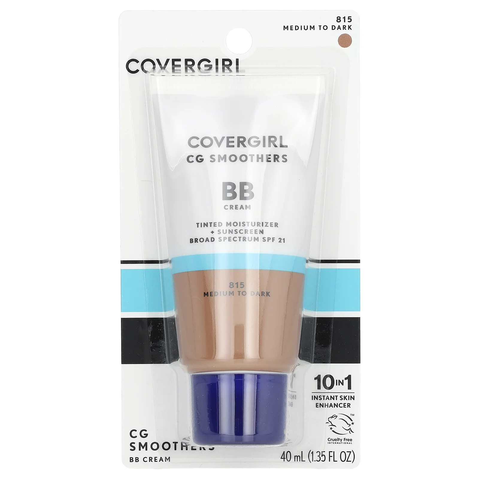 Covergirl, CG Smoothers, BB-крем, SPF 21, оттенок 815 от среднего до темного, 40 мл (1,35 жидк. унции)