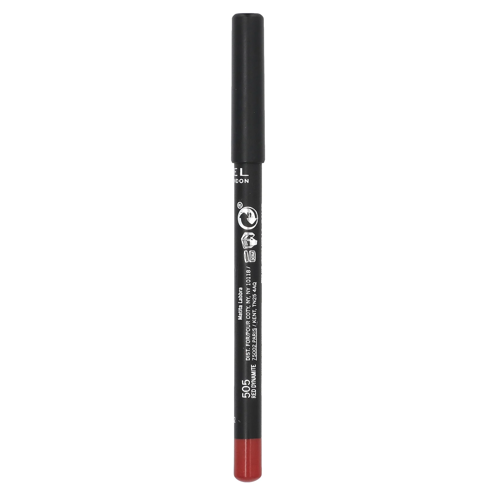 Rimmel London, Стойкий финиш, карандаш для губ, оттенок 505 Red Dynamite, 1,2 г (0,04 унции)