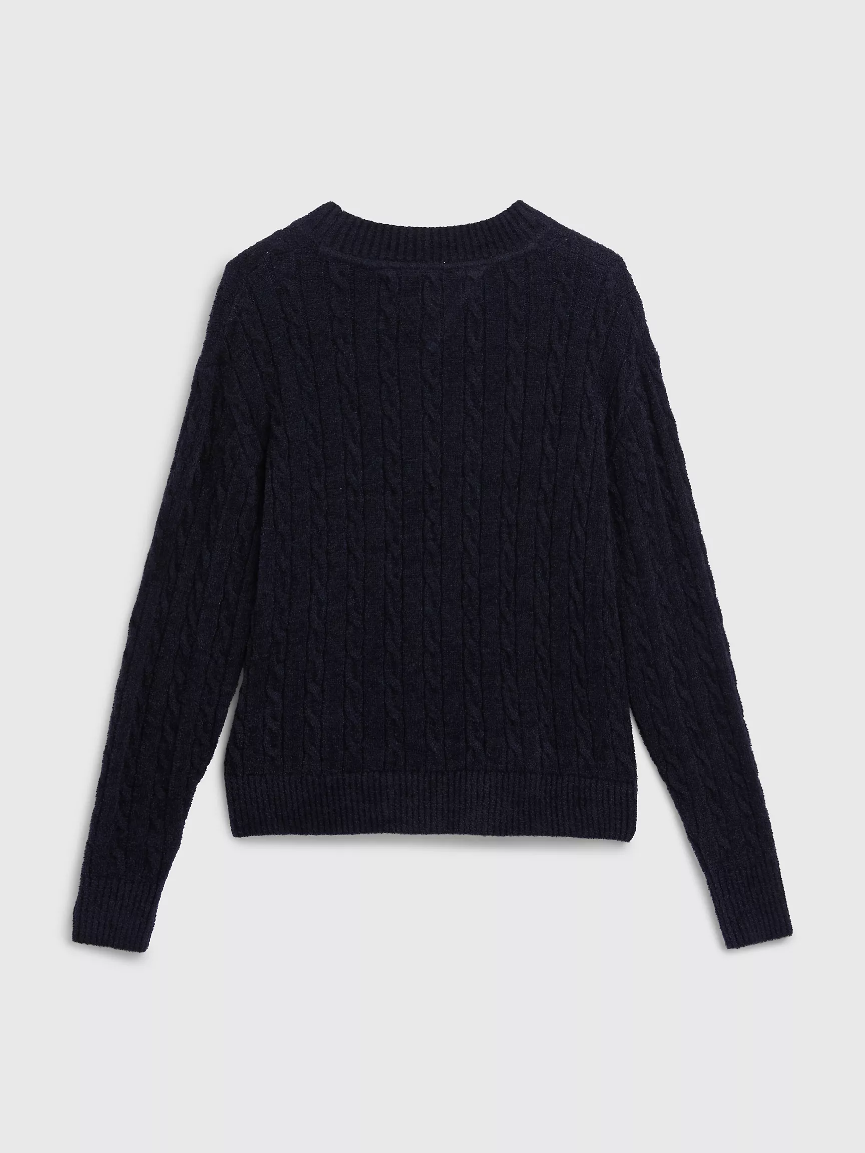 Свитер для девочки Tommy Hilfiger, Детский вязаный свитер из шенилла с узором "косы"