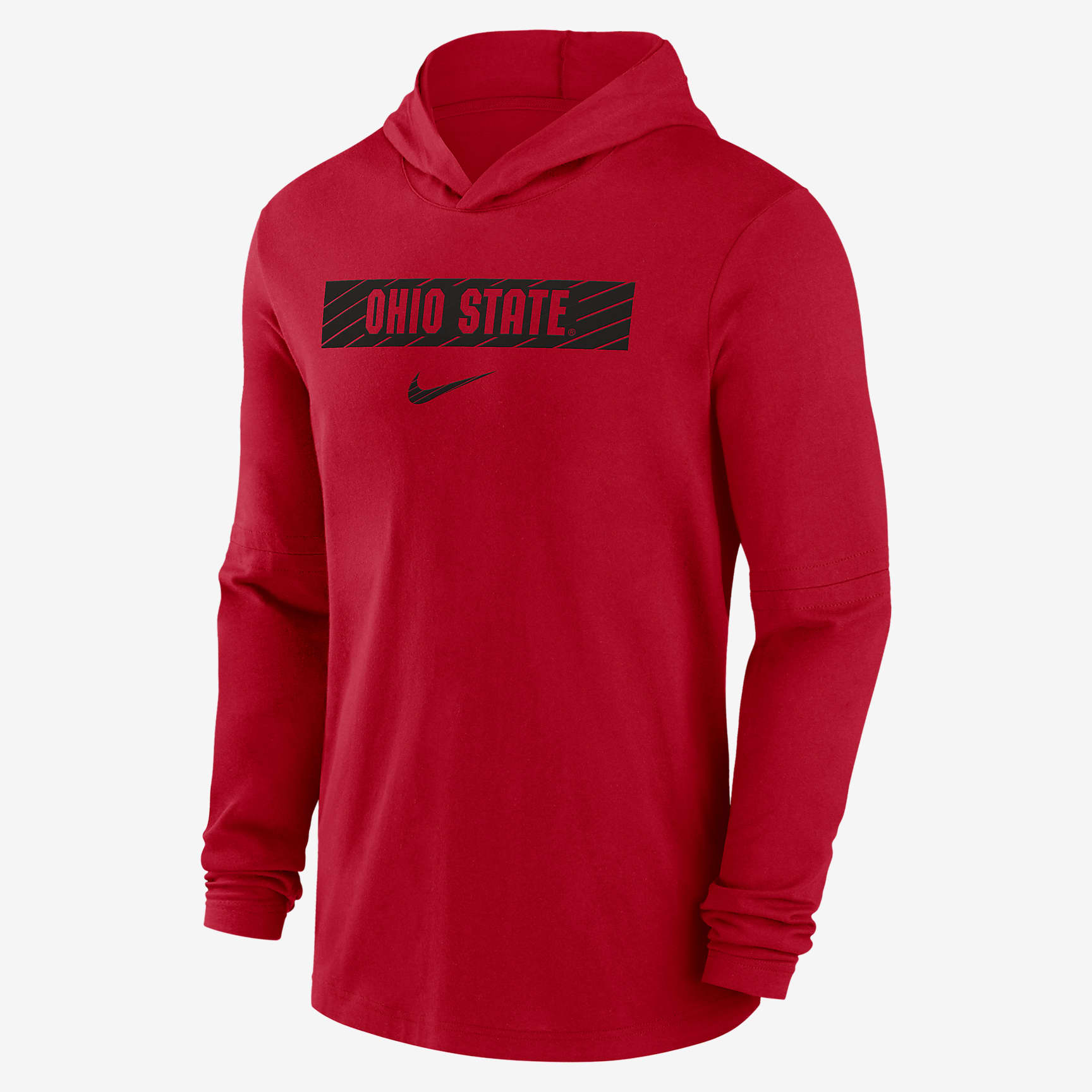 Ohio State Buckeyes Sideline Men's Nike Dri-FIT College Long-Sleeve Hooded Top