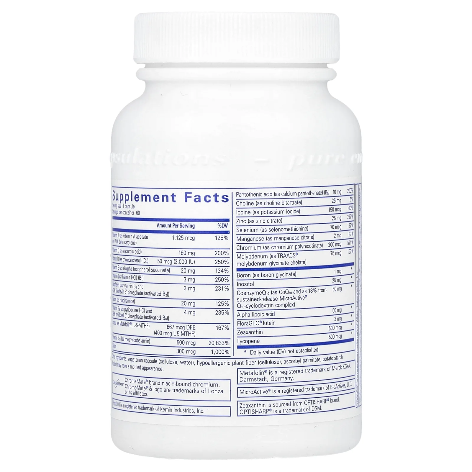 Pure Encapsulations, ONE ™, мультивитамины, 60 капсул