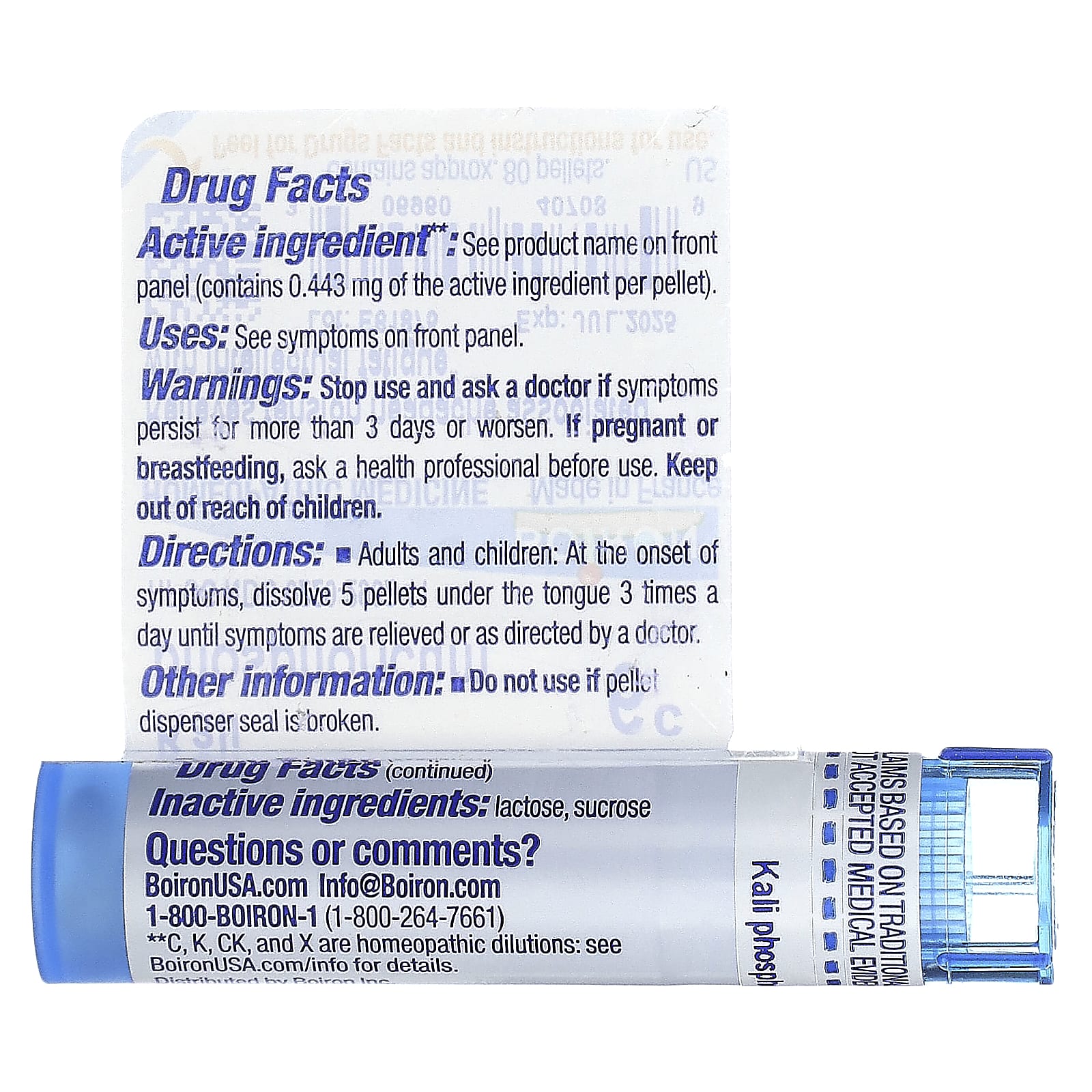 Boiron, Kali Phosphoricum, 6C, прибл. 80 гранул