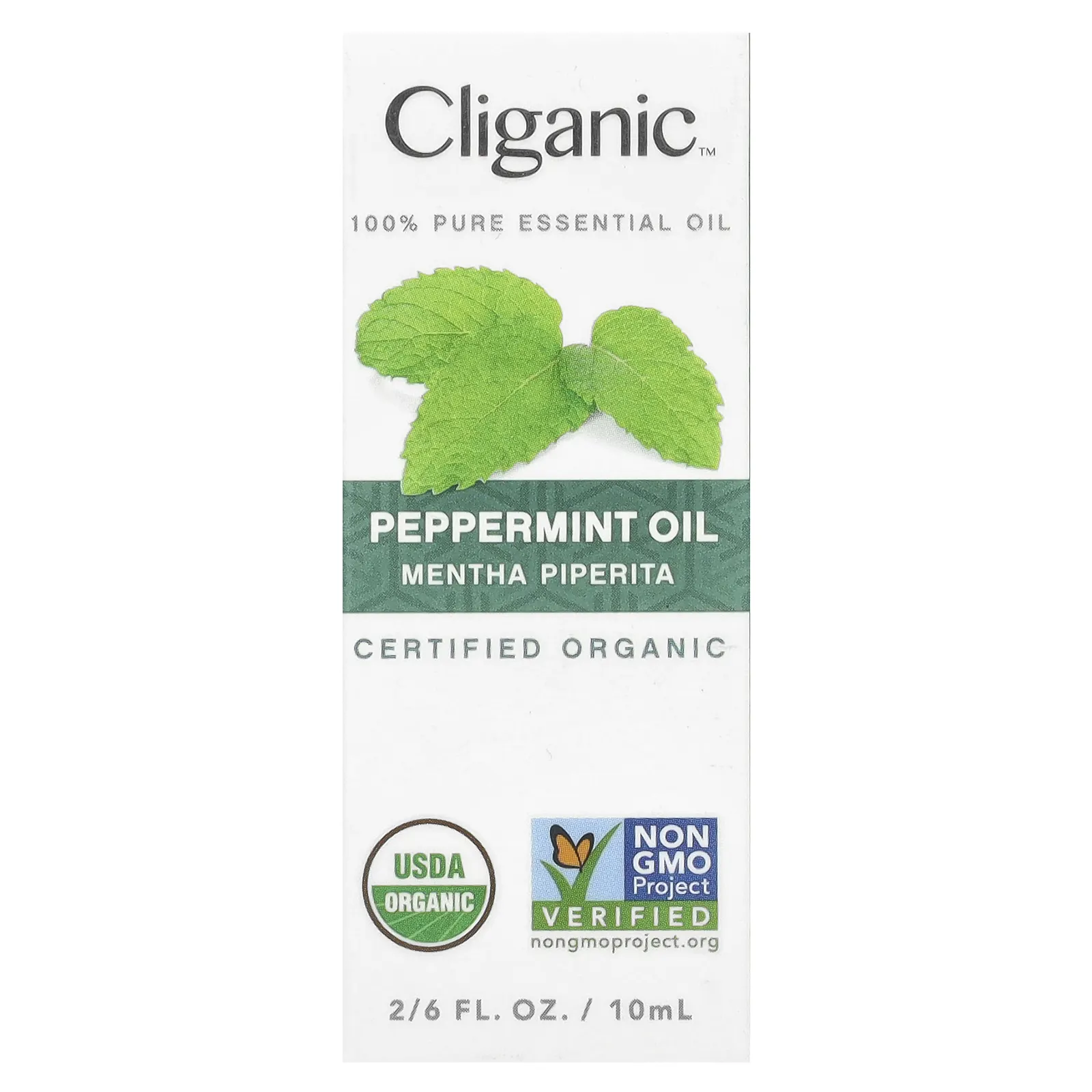 Cliganic, на 100% чистое эфирное масло, перечная мята, 10 мл (0,33 жидк. унции)