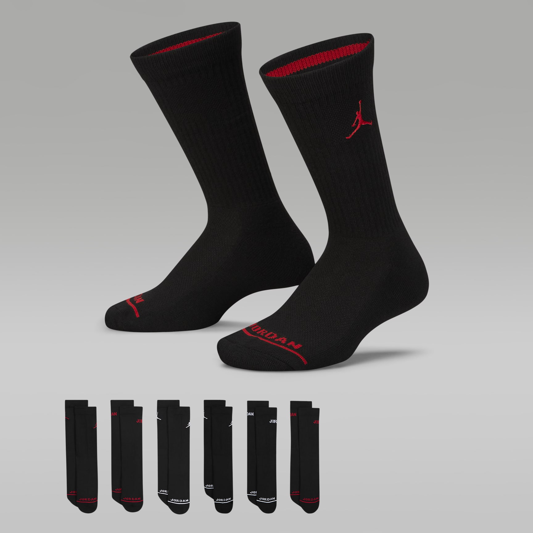 Jordan Big Kids' Legend Crew Socks (6 Pairs)