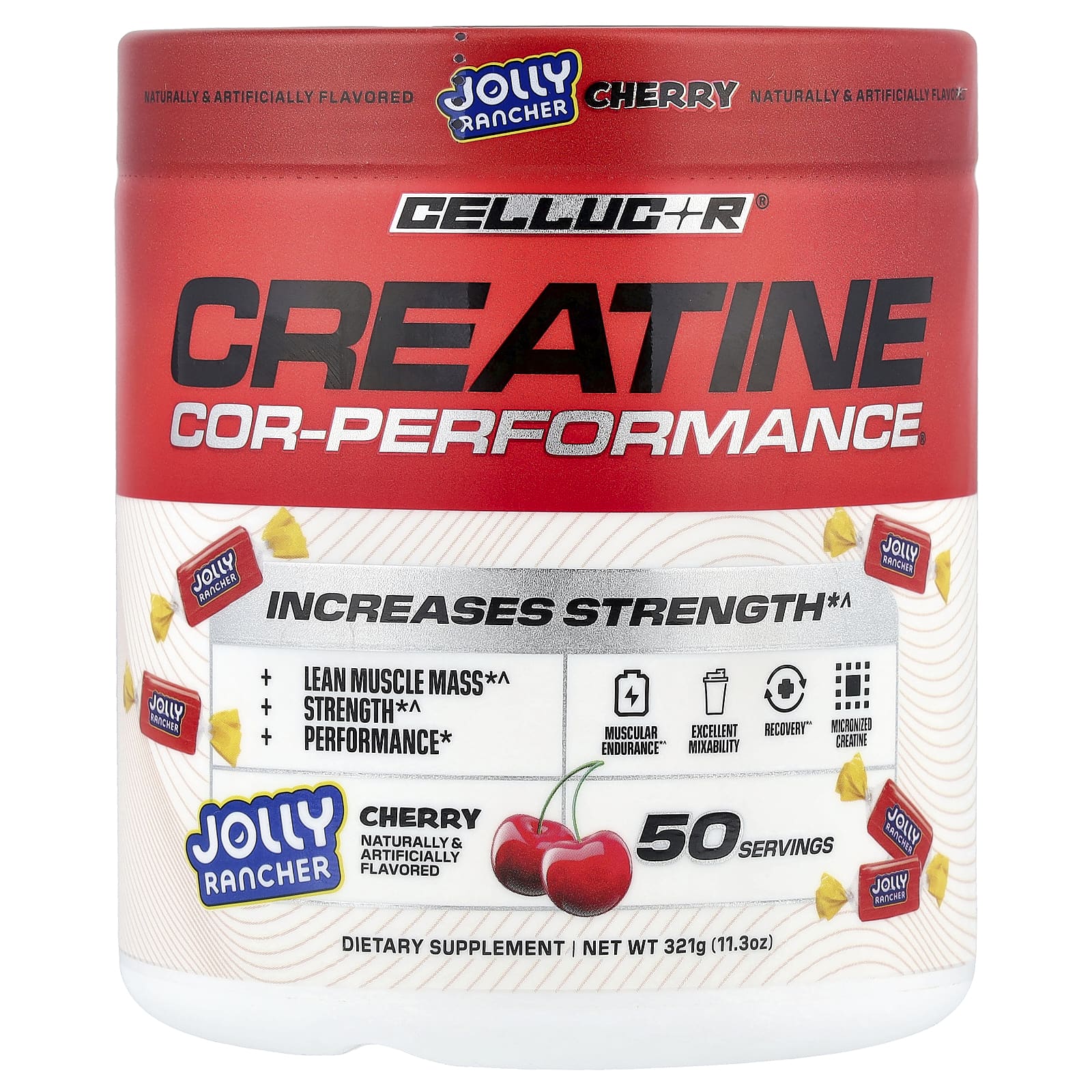 C4 / Cellucor, COR-Performance®, креатин Jolly Rancher, вишня, 321 г (11,3 унции)