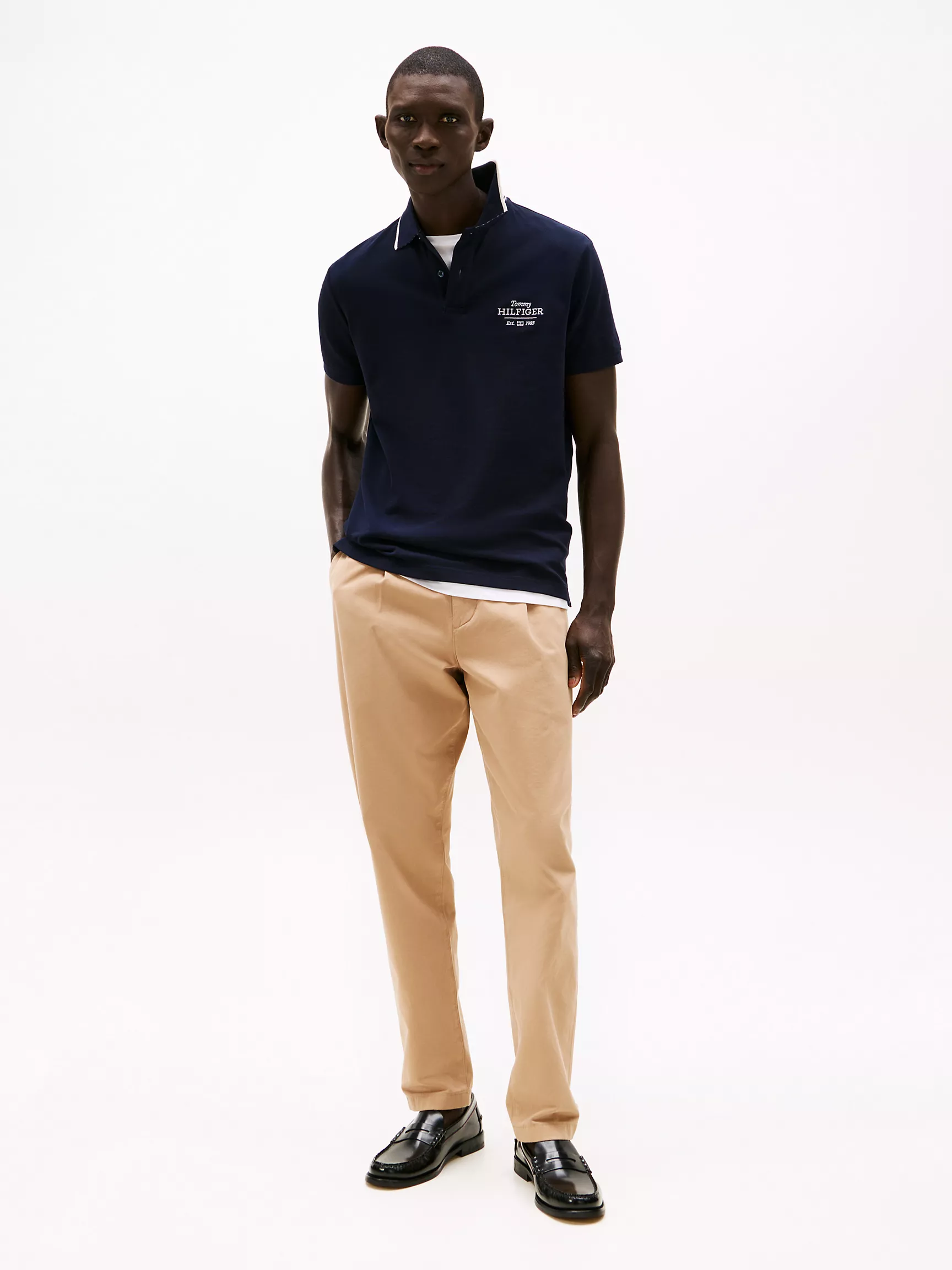 Мужское поло Tommy Hilfiger, Стандартное поло с вышитым логотипом Hilfiger