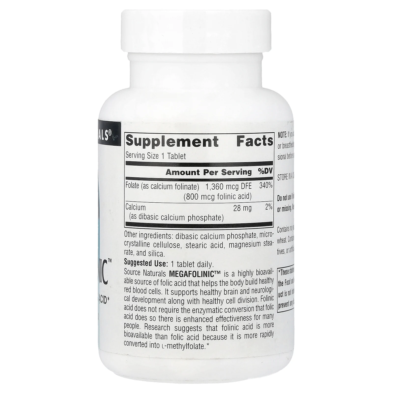 Source Naturals, MegaFolinic™, 800 мкг, 240 таблеток