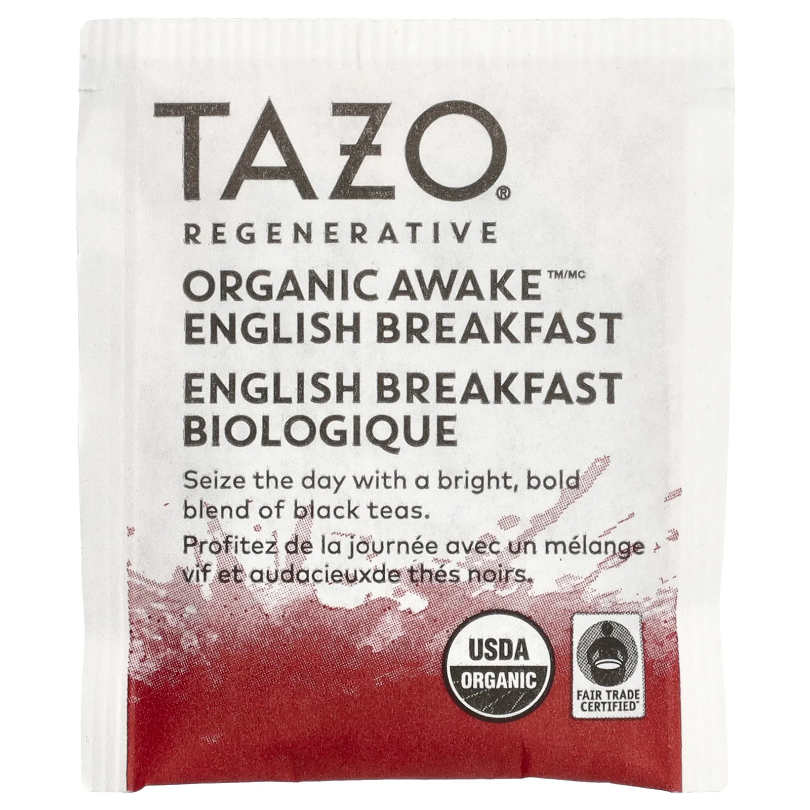 Tazo Teas, Regenerative, черный чай, органический чай для пробуждения, английский завтрак, 16 чайных пакетиков, 40 г (1,4 унции)