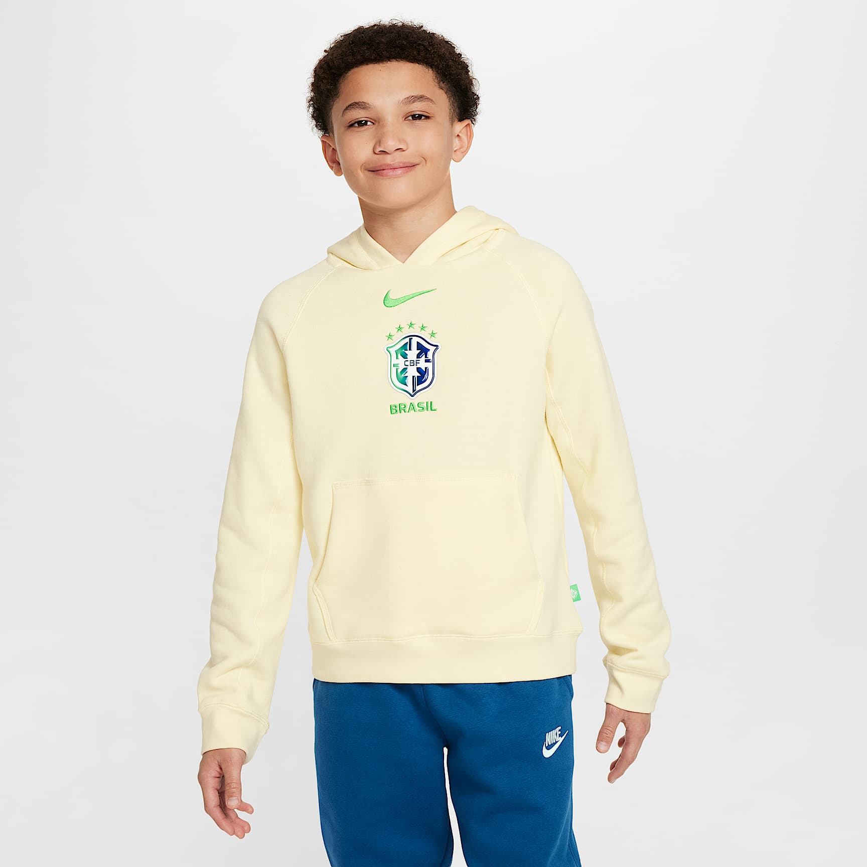 Brazil Big Kids' Nike Air Soccer Pullover Hoodie