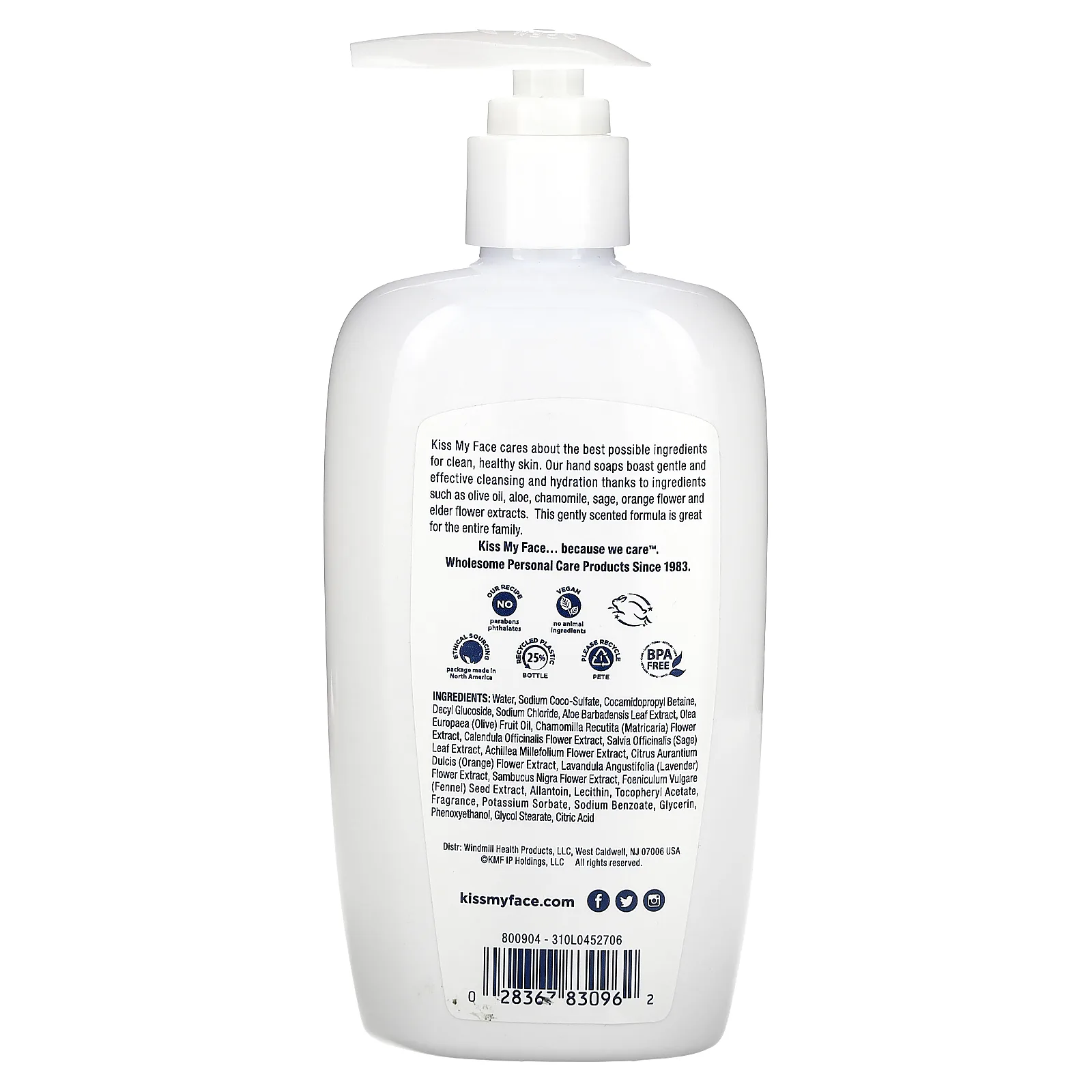 Kiss My Face, мыло для рук, с ароматом оливкового дерева и алоэ, 266 мл (9 жидк. унций)