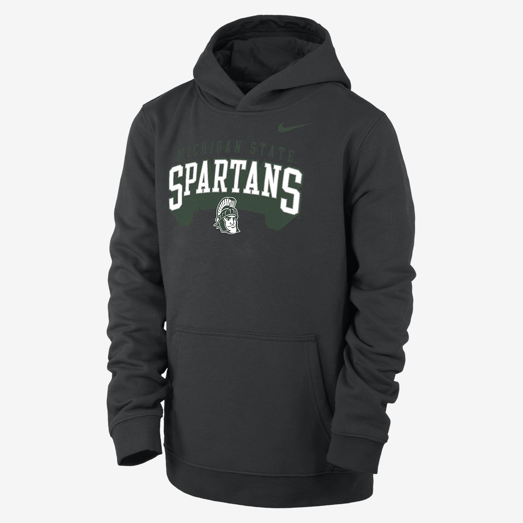 Michigan State Club Fleece Big Kids' (Boys') Nike College Pullover Hoodie