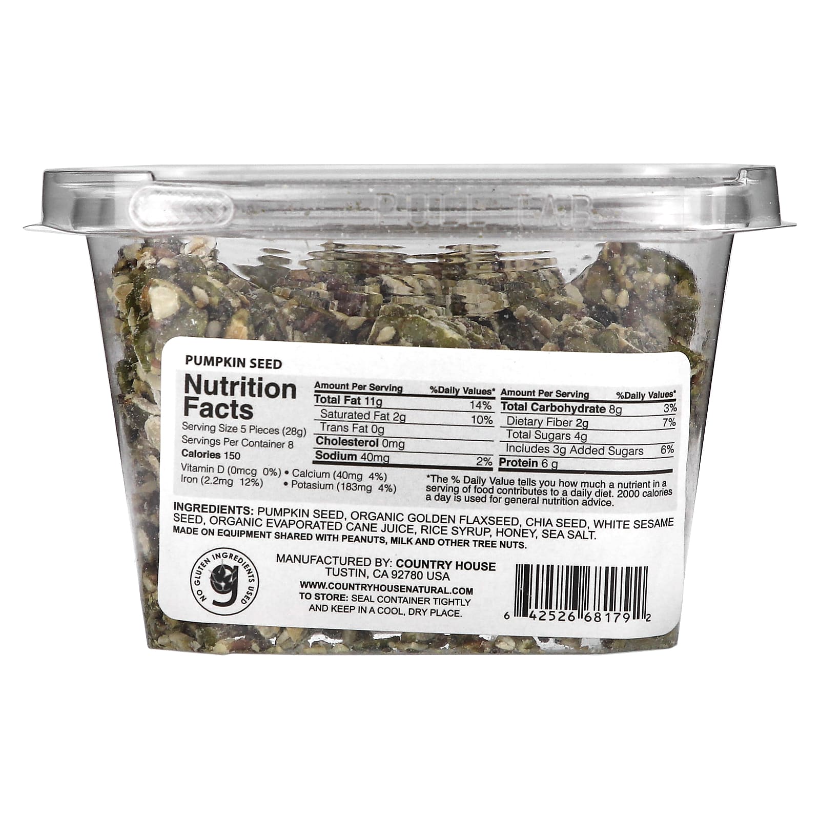 Country House, тыквенные семечки, чиа и льняное семя, 184 г (6,5 унции)