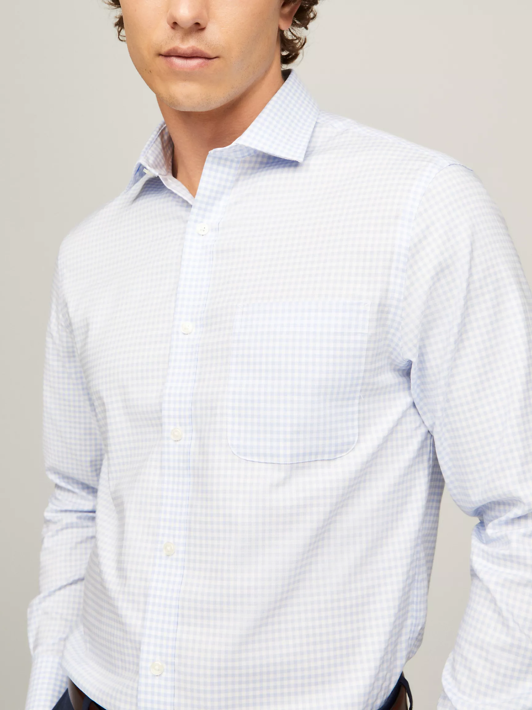 Мужская рубашка Tommy Hilfiger, Стандартная рубашка THFlex в клетку