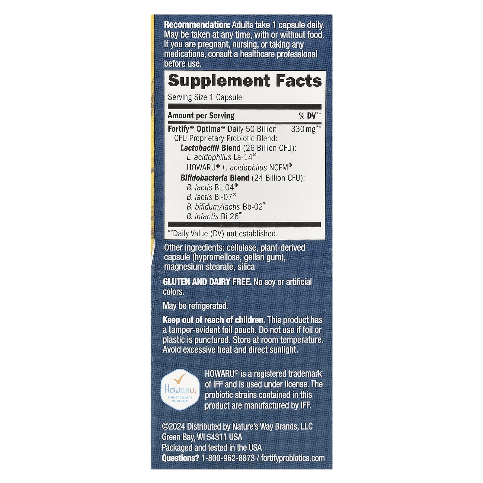 Nature's Way, Primadophilus Optima, добавка для нормализации пищеварения и укрепления иммунитета, 30 вегетарианских капсул с замедленным высвобождением