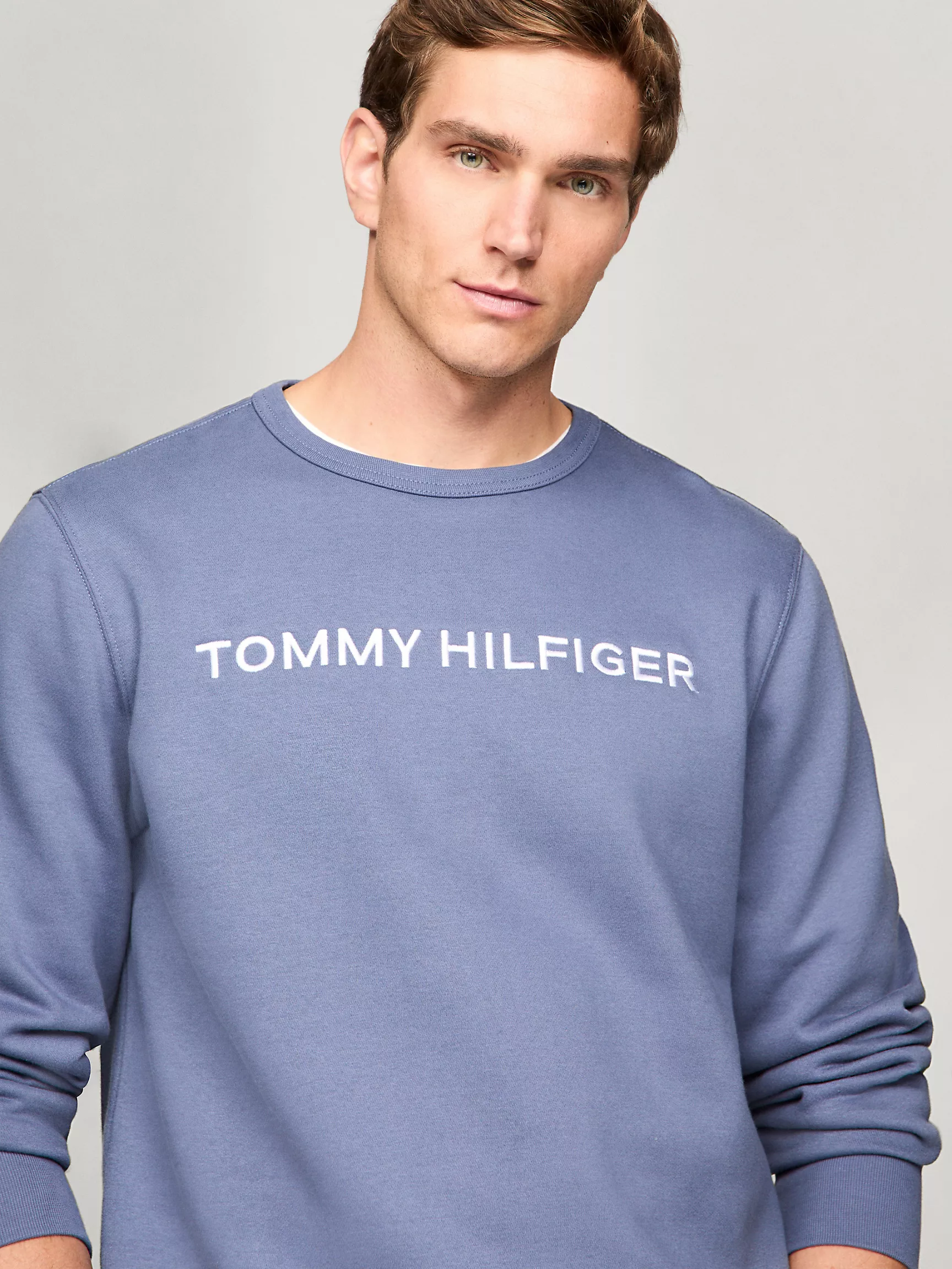 Мужская толстовка Tommy Hilfiger, Свитшот с вышитым логотипом Hilfiger Icon