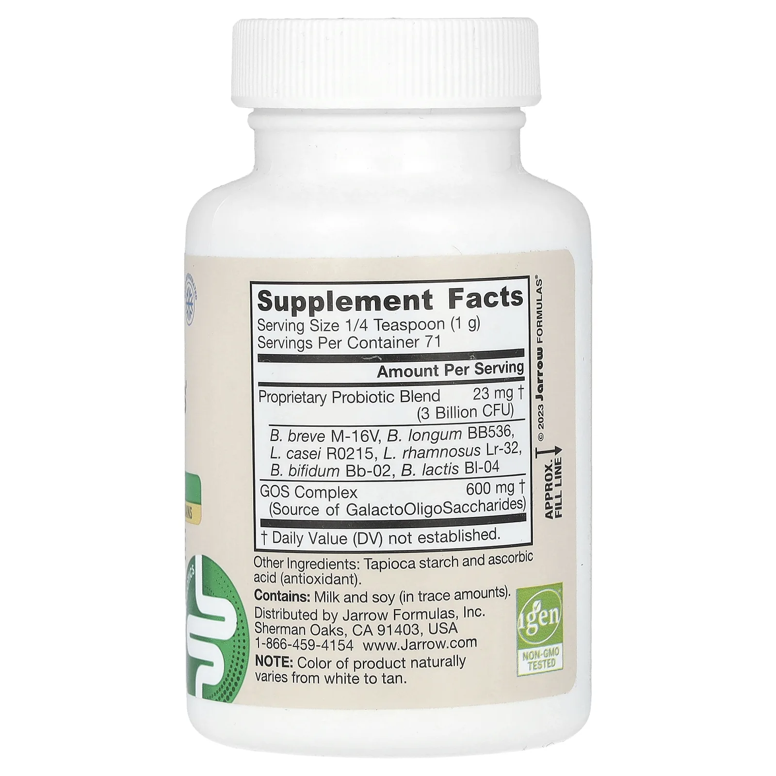 Jarrow Formulas, Baby Jarro-Dophilus, пробиотик + пребиотик ГОС, 3 миллиарда КОЕ, 71 г (2,5 унции)