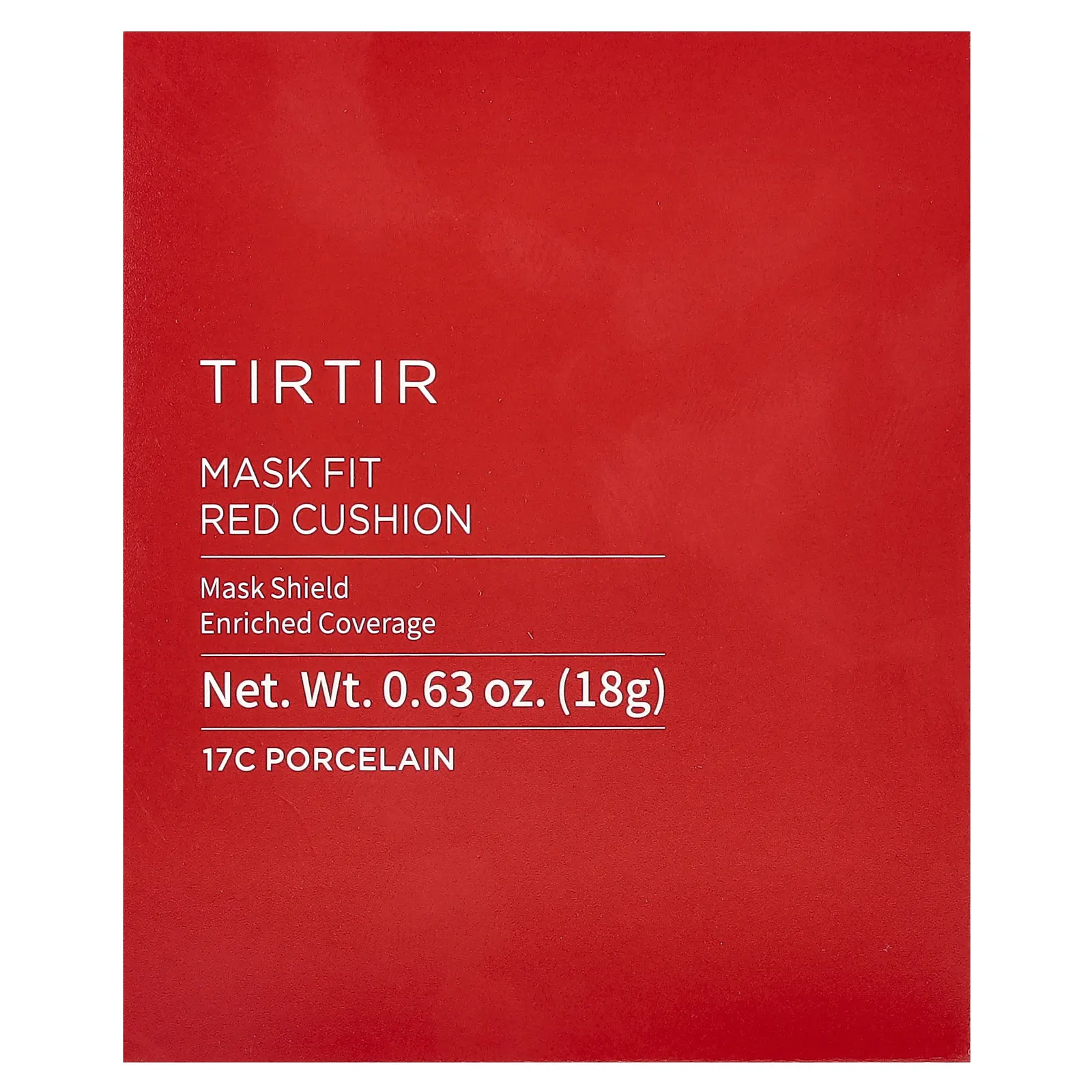 TIRTIR, Mask Fit Red Cushion, кушон, тон 17C фарфоровый, 18 г (0,63 унции)