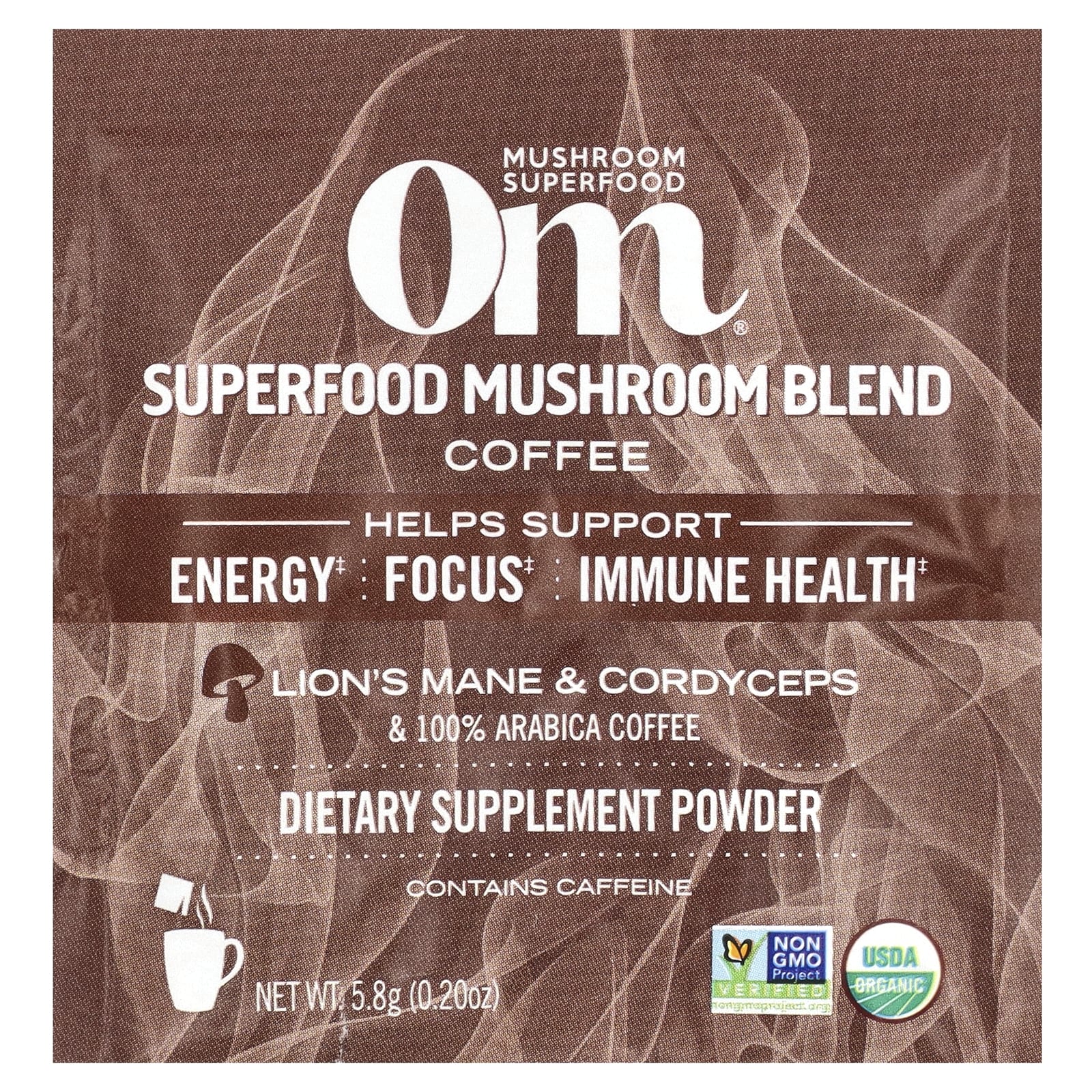 Om Mushrooms, Смесь грибного кофе, 10 пакетиков по 5,9 г (0,21 унции)