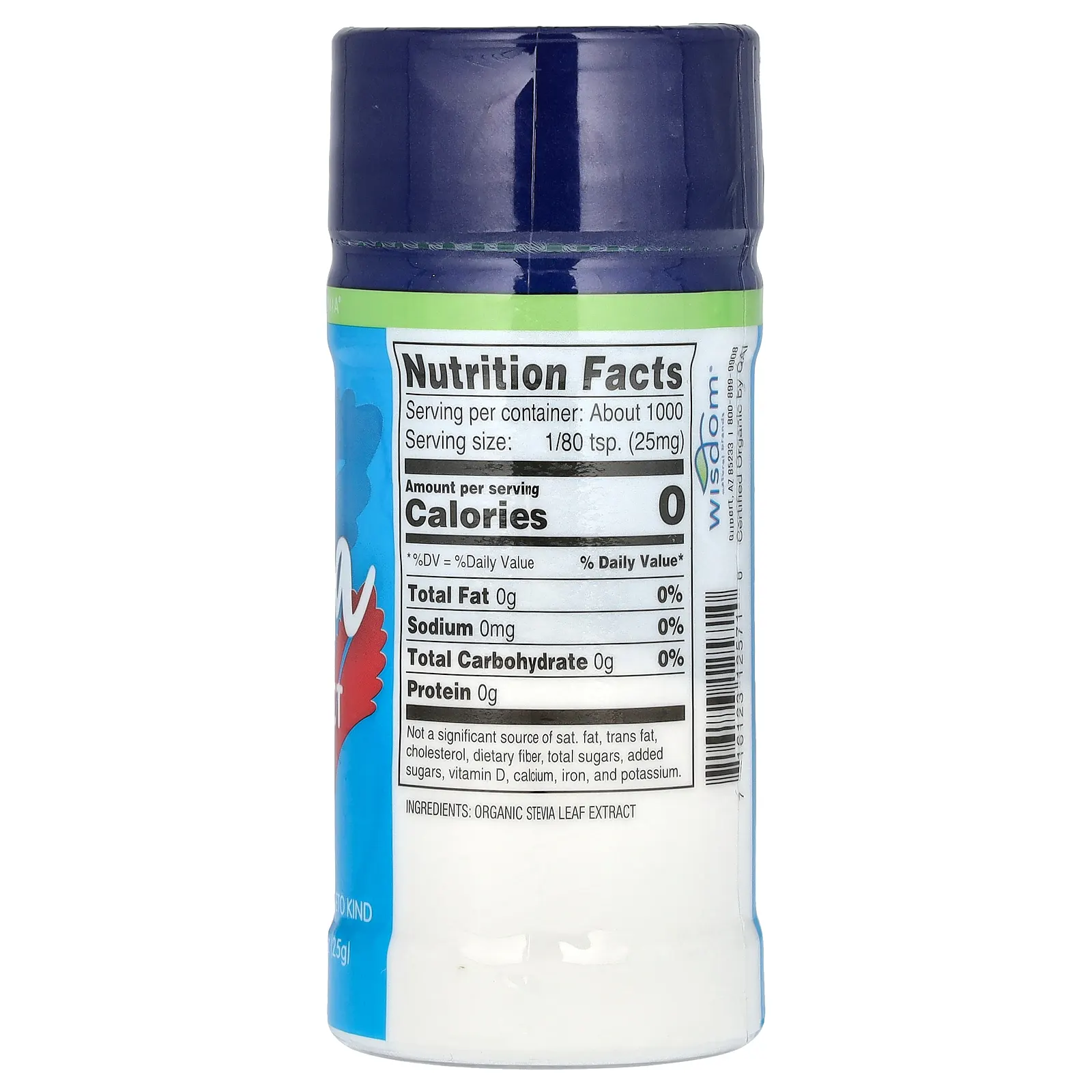 Wisdom Natural, SweetLeaf, органический экстракт листьев стевии, 25 г (0,9 унции)