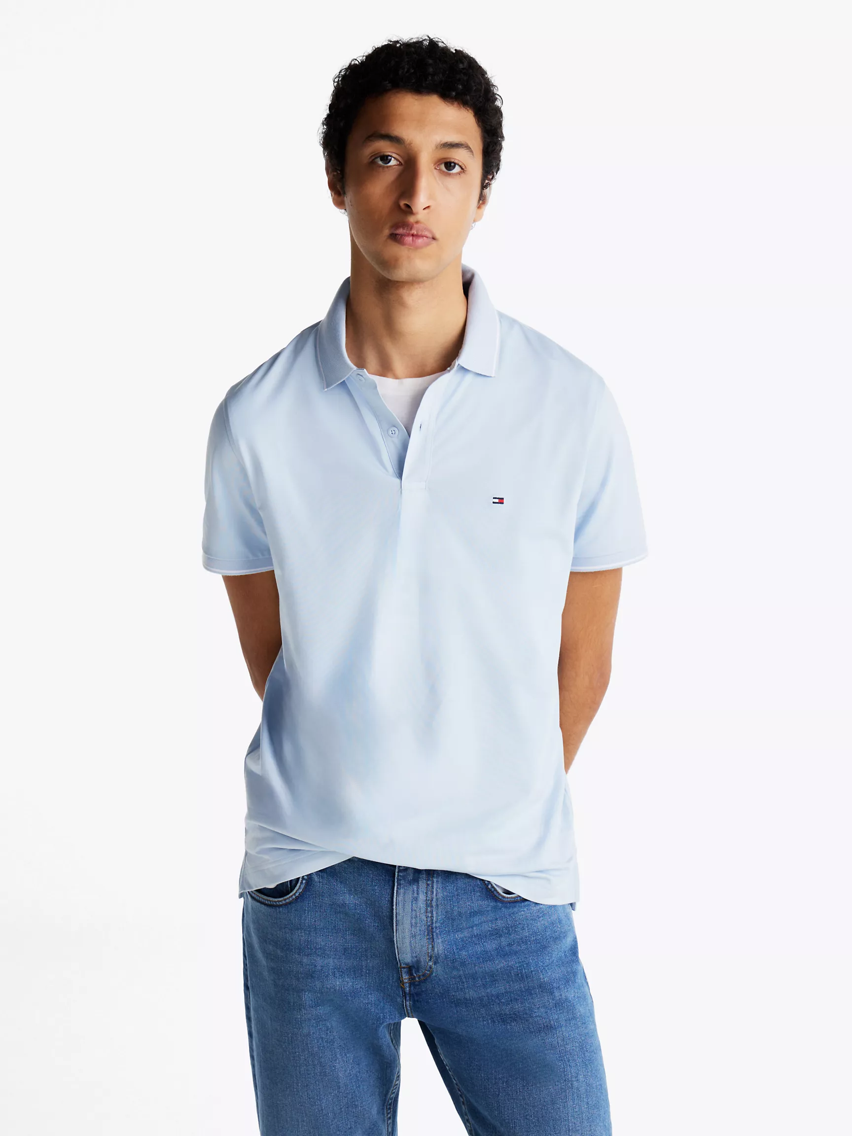 Мужское поло Tommy Hilfiger, Стандартное поло из трикотажной ткани Performance