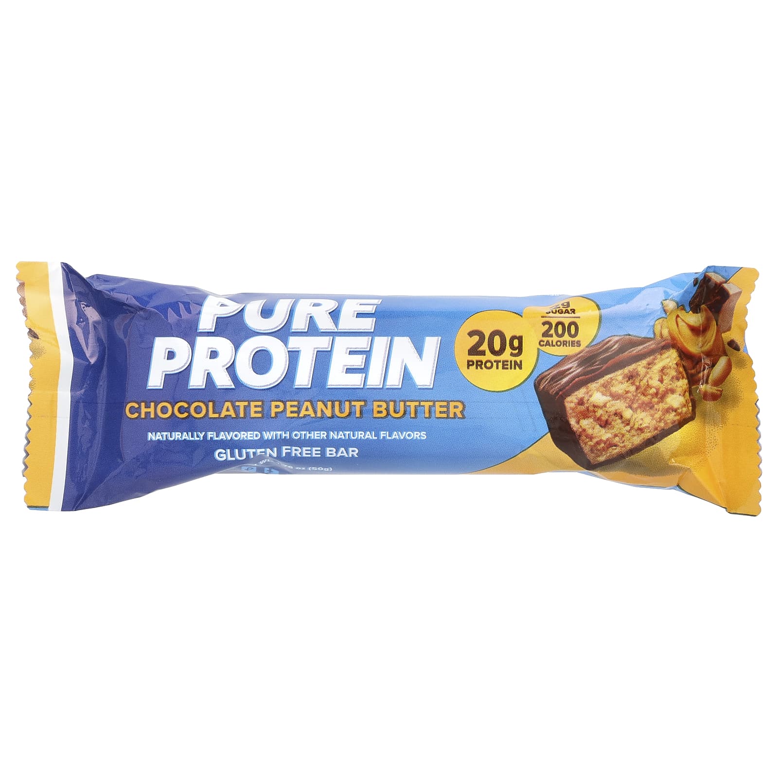 Pure Protein, Шоколадный батончик с арахисовой пастой, 12 батончиков, 50 г (1,76 унции)