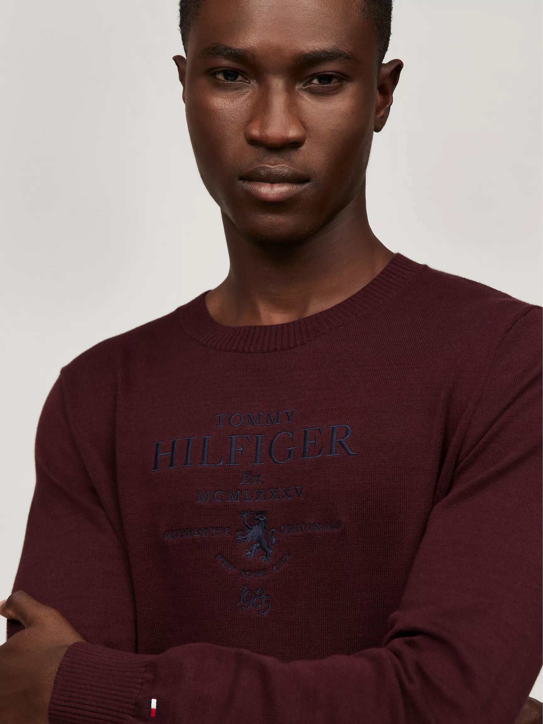 Мужской свитер Tommy Hilfiger, Свитер с вышитым гербом