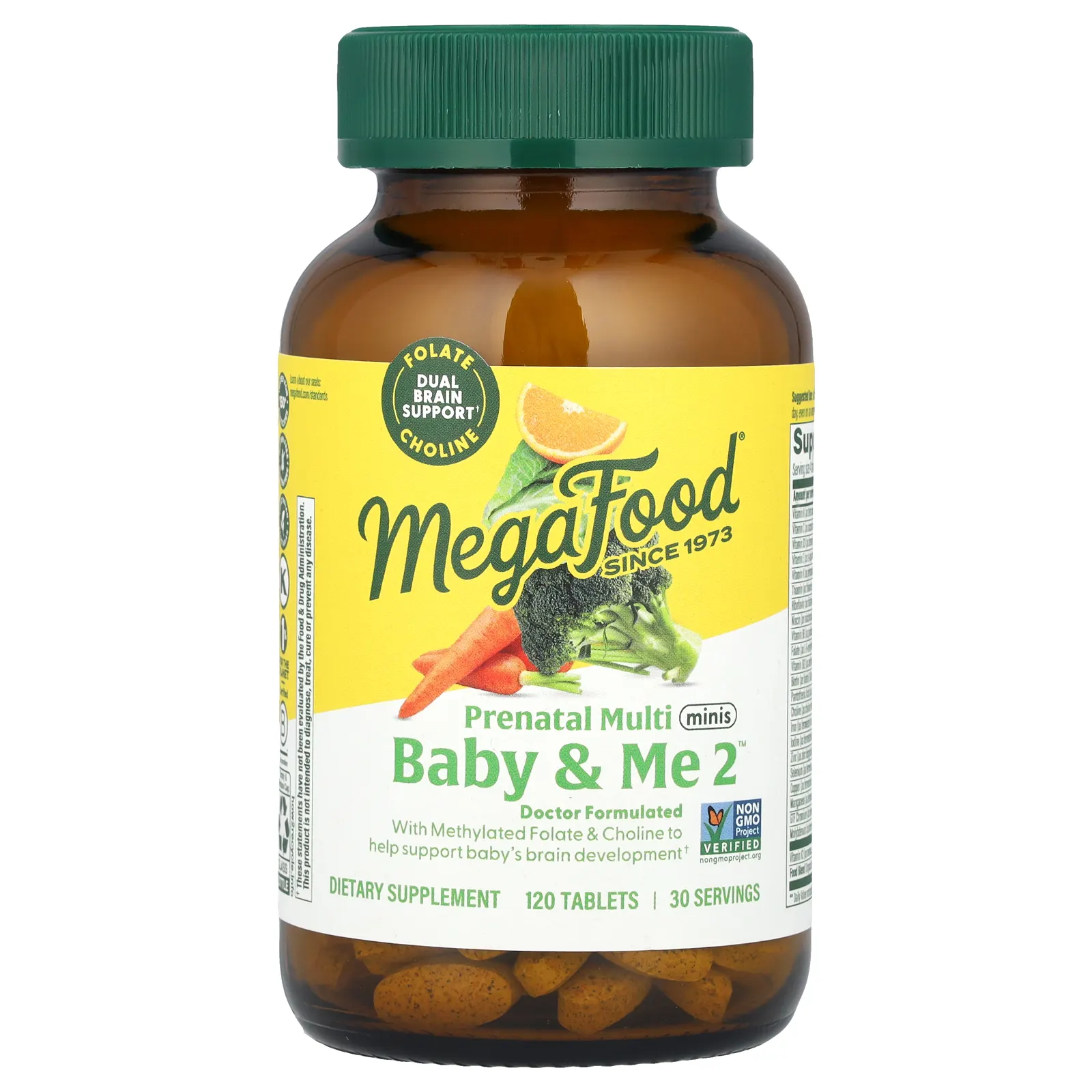 MegaFood, Baby & Me 2™, пренатальные мультивитамины, 120 таблеток