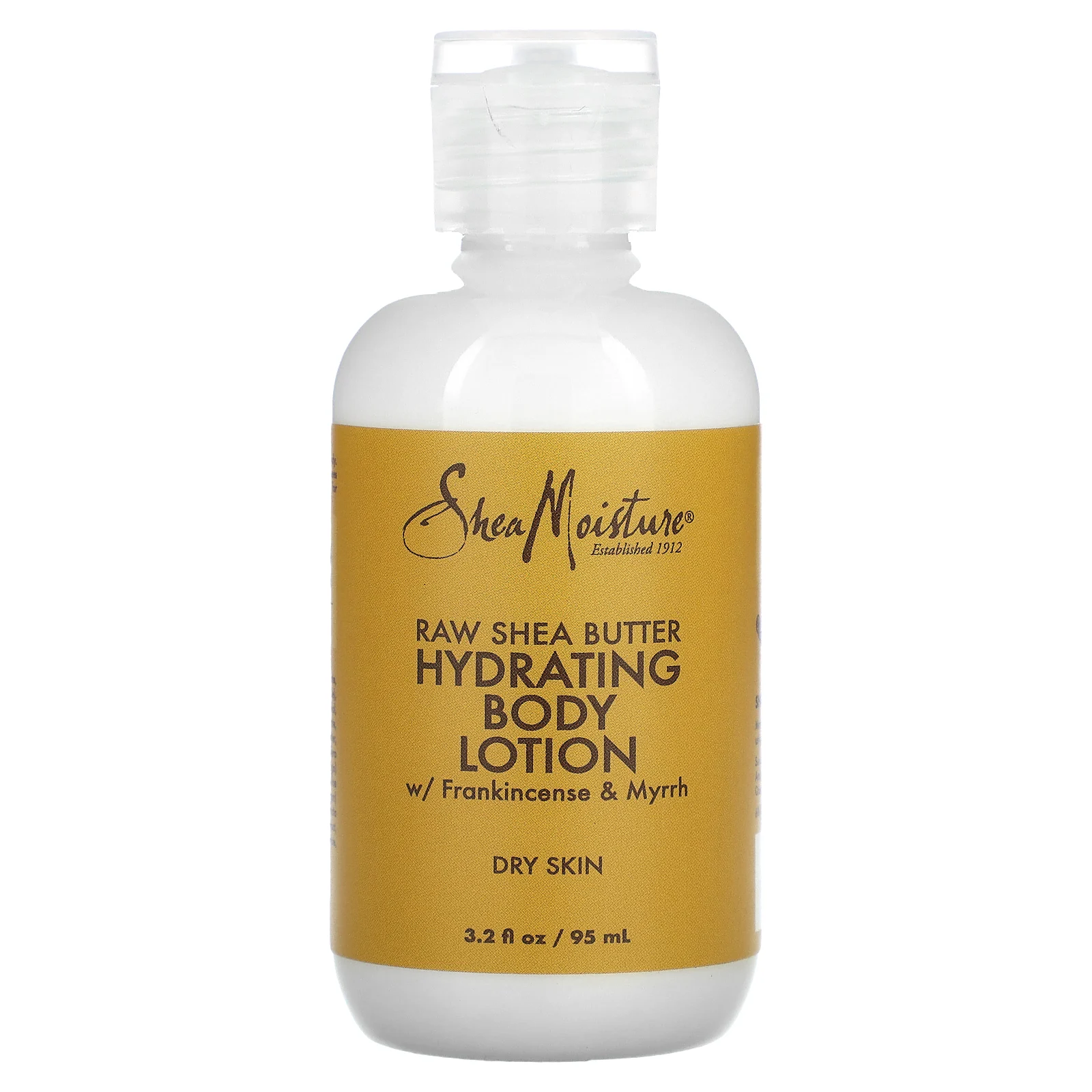 SheaMoisture, Увлажняющий лосьон для тела с необработанным маслом ши, для сухой кожи, 95 мл (3,2 жидк. Унции)