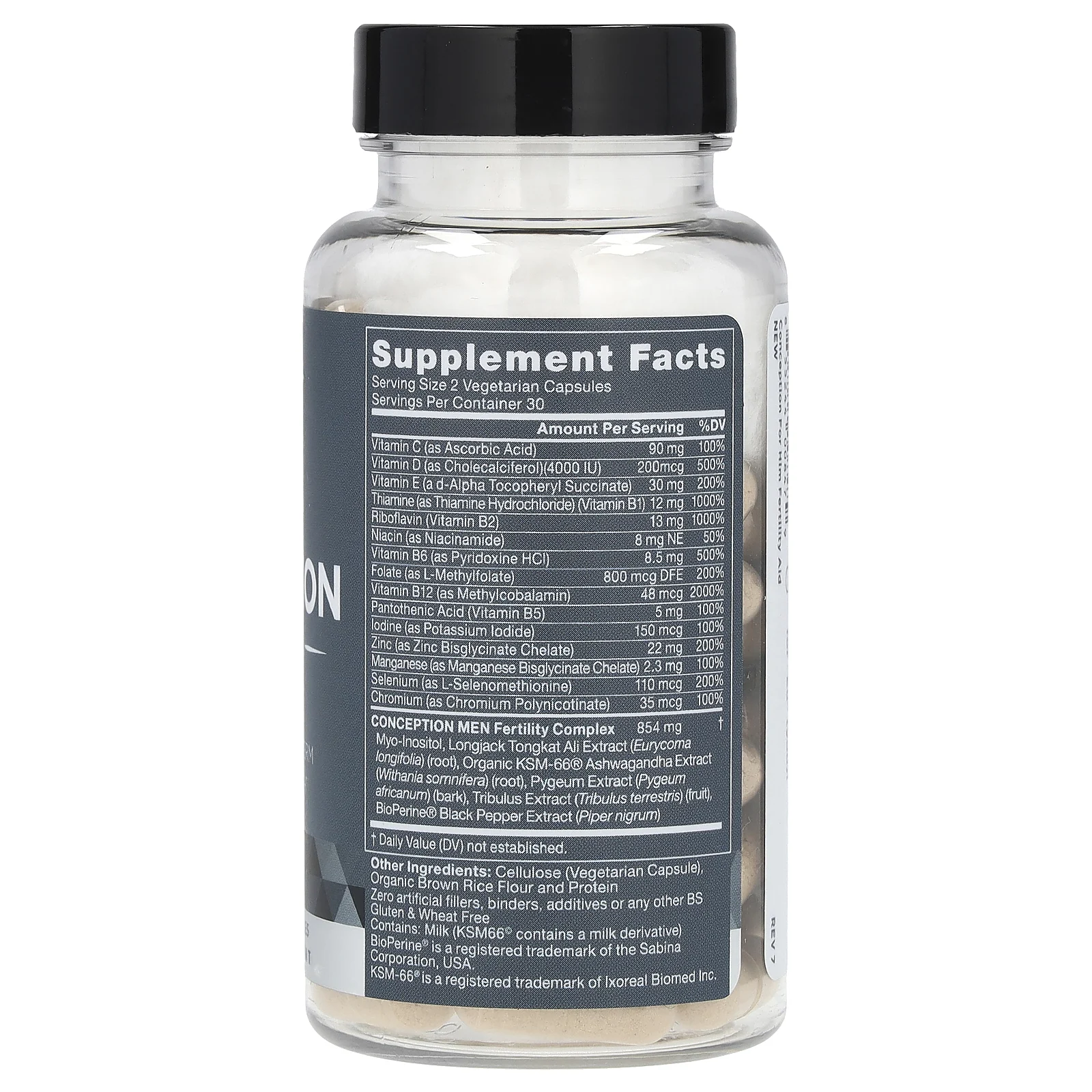 Eu Natural, Conception Men, мультивитамины для поддержки мужской фертильности, 60 вегетарианских капсул