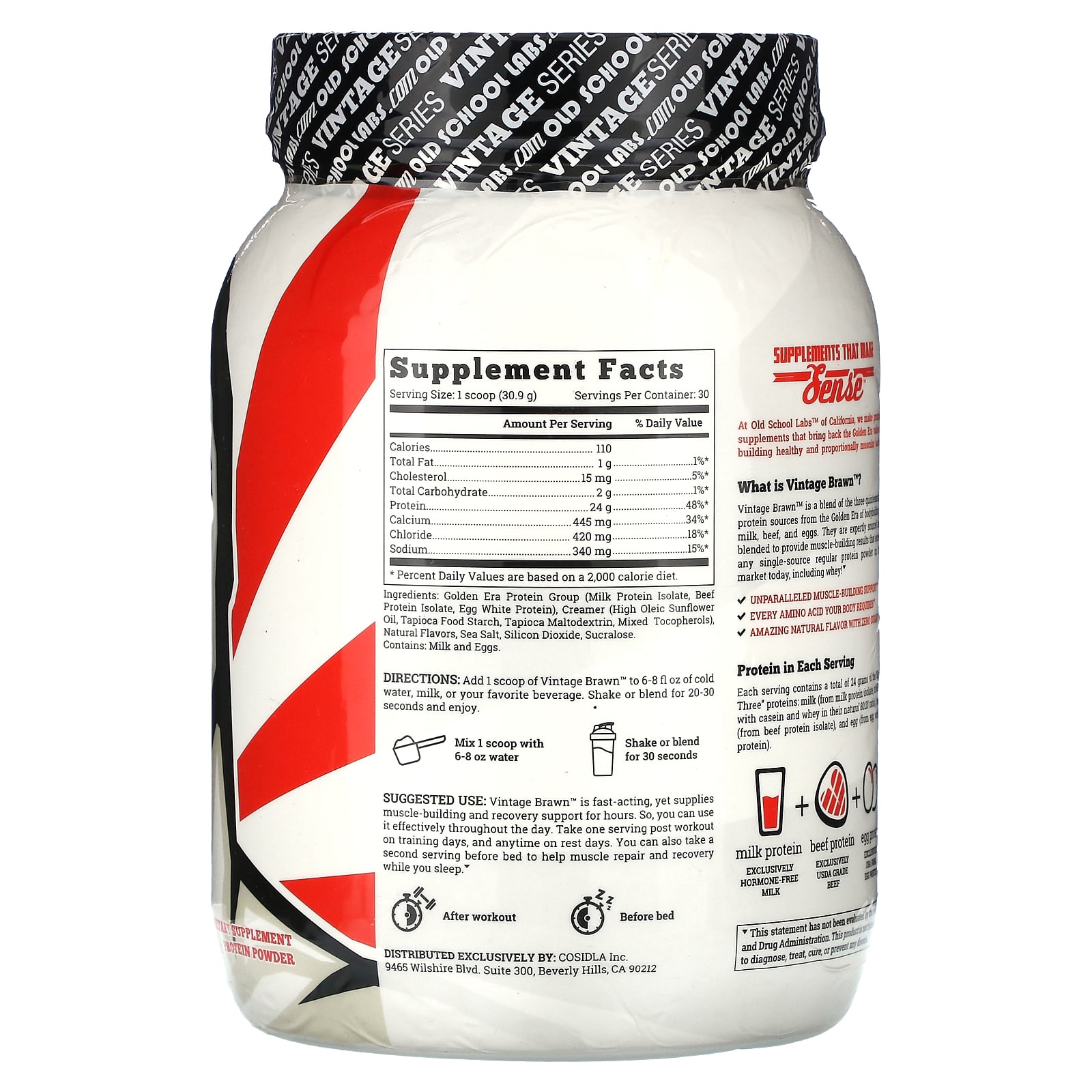 Old School Labs, Vintage Brawn, порошок Golden Era для наращивания мышечной массы, лимонный чизкейк, 928 г (2,04 фунта)