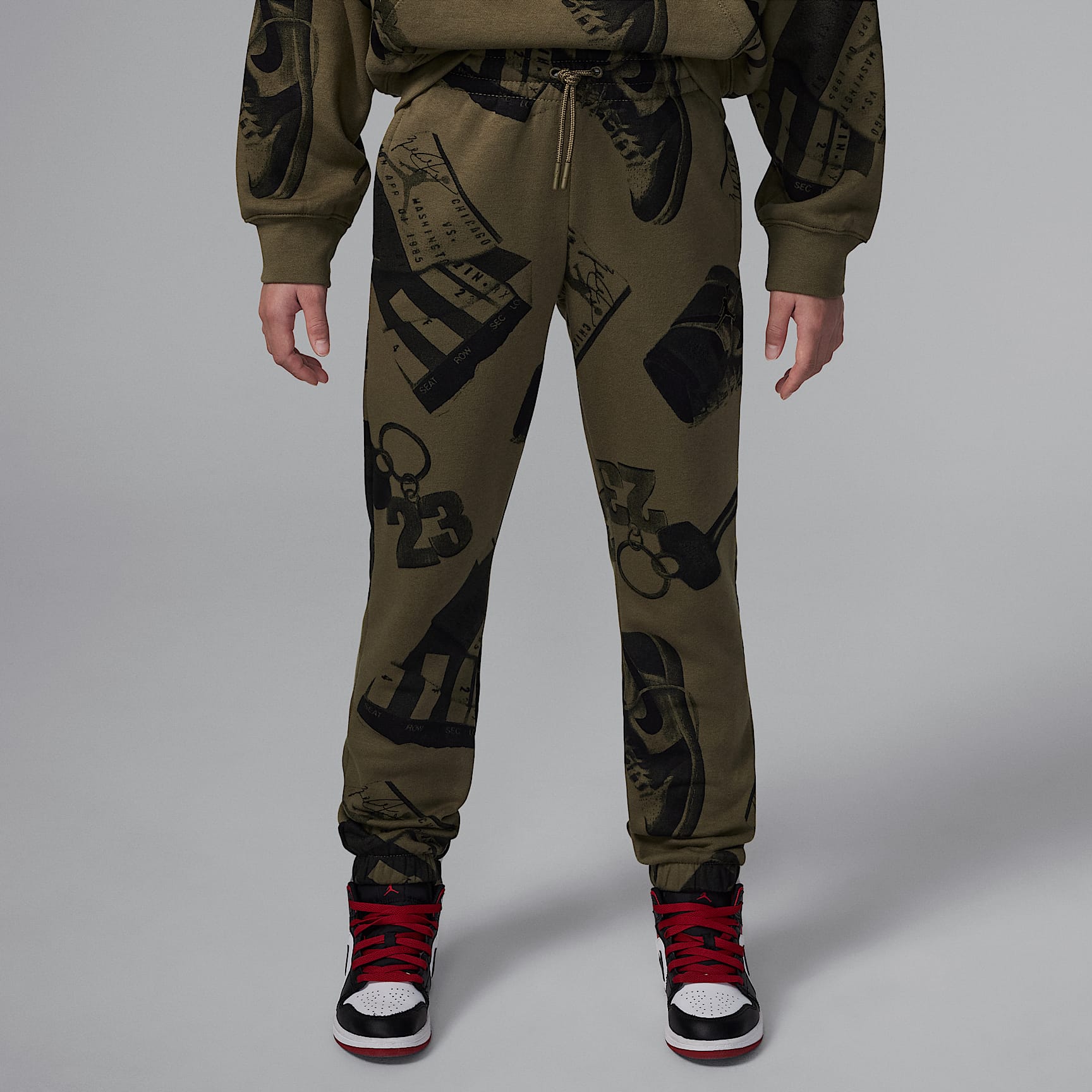 Jordan Brooklyn Fleece Big Kids' Printed Pants