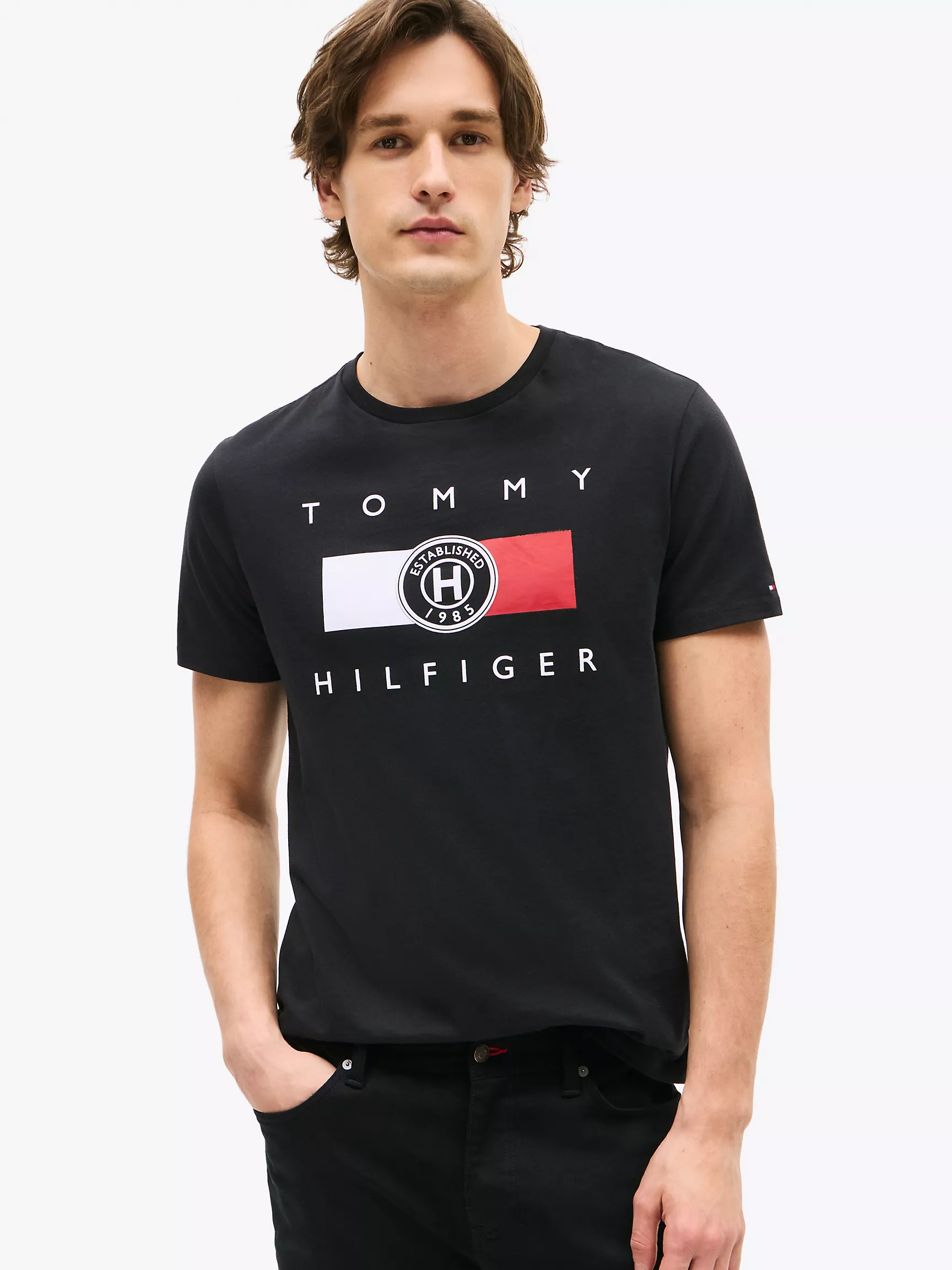 Мужская футболка Tommy Hilfiger, Футболка с логотипом в круге Hilfiger