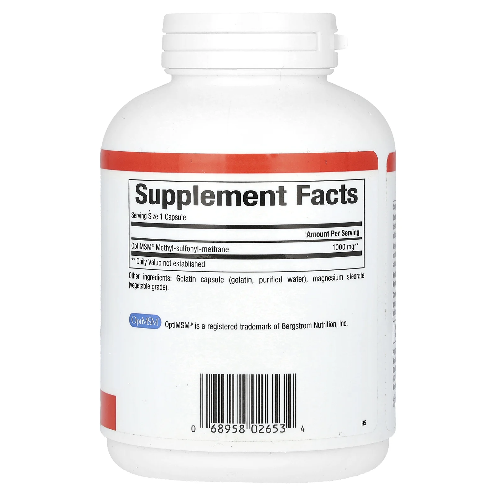 Natural Factors, МСМ, Метил-сульфонил-метан, 1 000 мг, 180 капсул