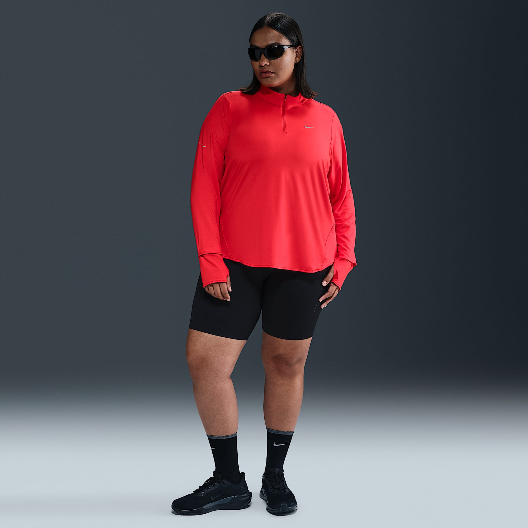 Nike Swift Women's Dri-FIT UV 1/4-Zip Running Top (Plus Size)