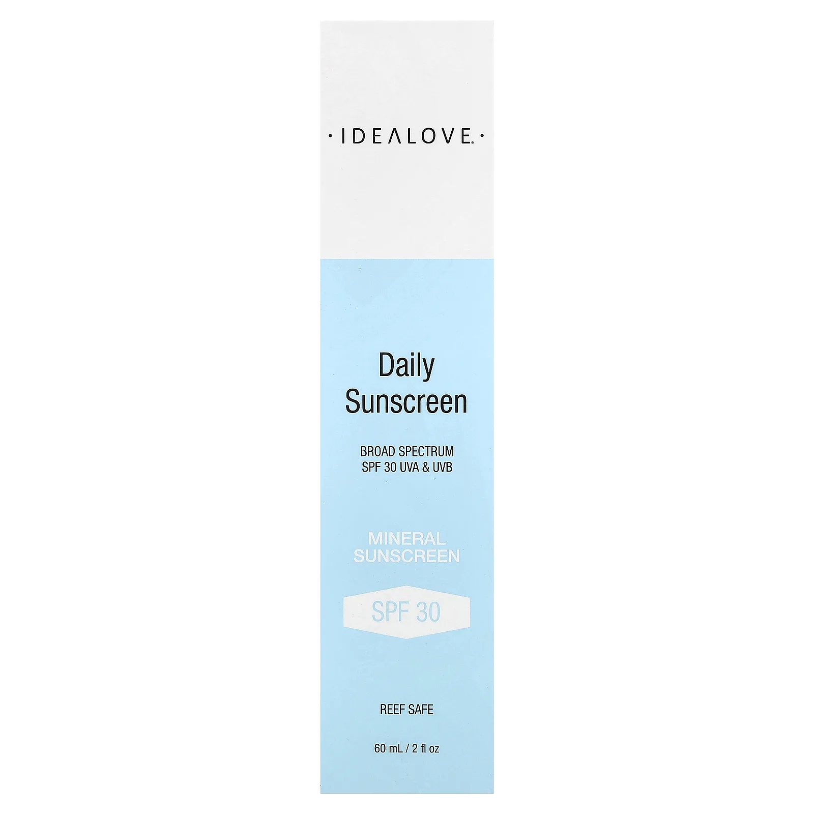 Idealove, ежедневное минеральное солнцезащитное средство с SPF 30, 60 мл (2 жидк. унции)