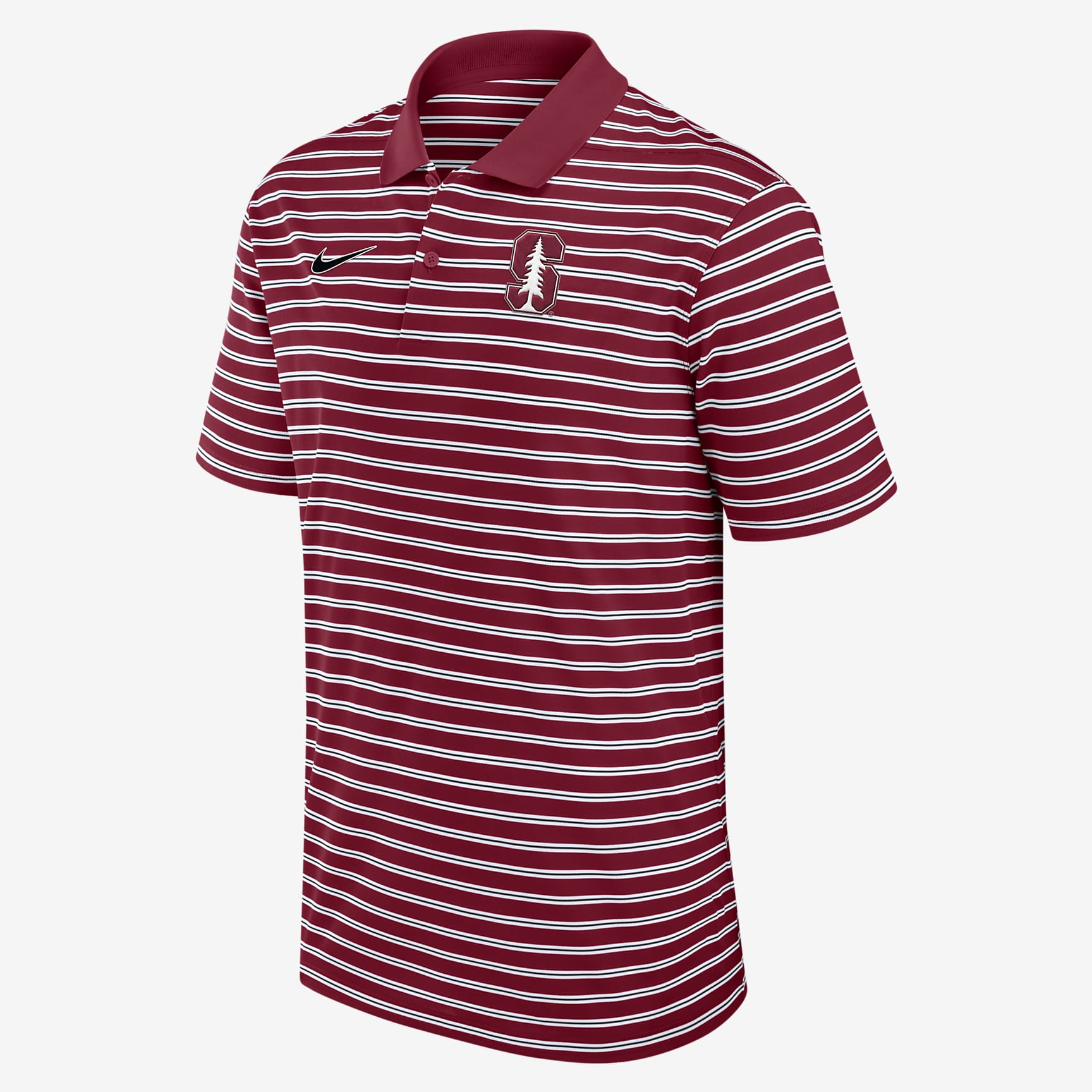 Stanford Cardinal Primetime Victory Striped Men's Nike Dri-FIT College Polo
