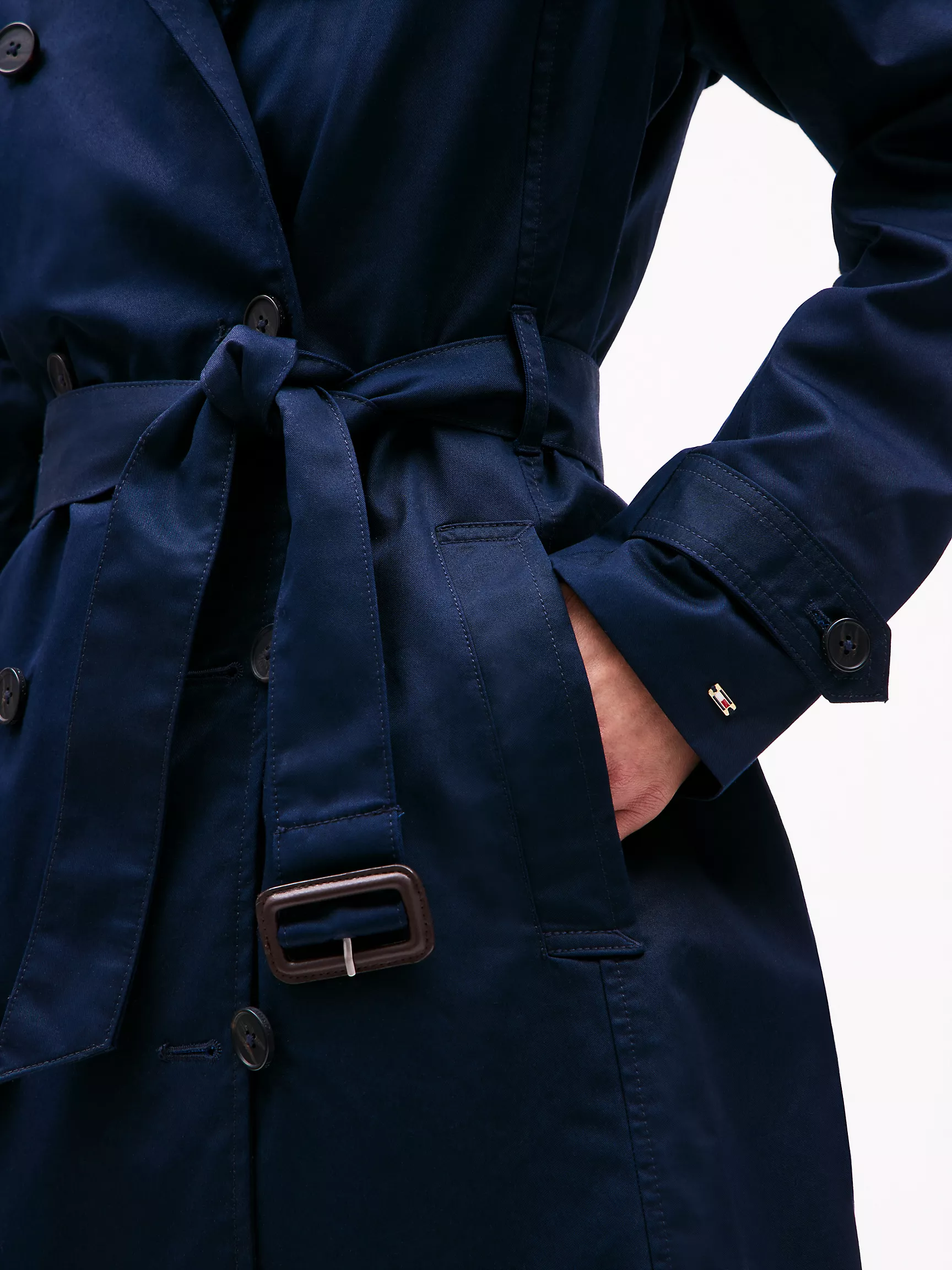 Женское пальто Tommy Hilfiger, Двубортный тренч с поясом