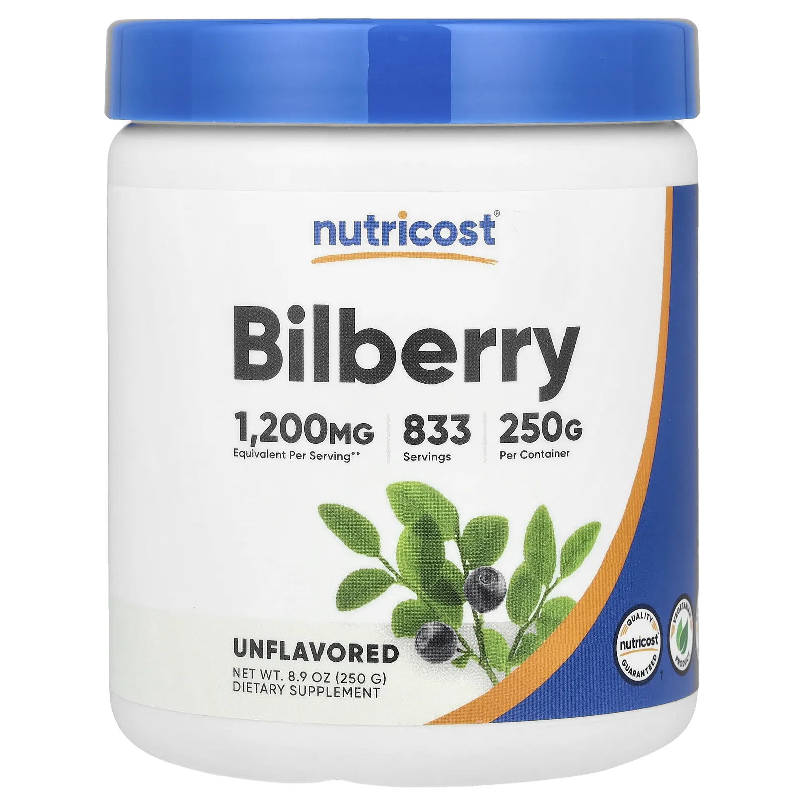 Nutricost, порошок из черники, без добавок, 250 г (8,8 унции)