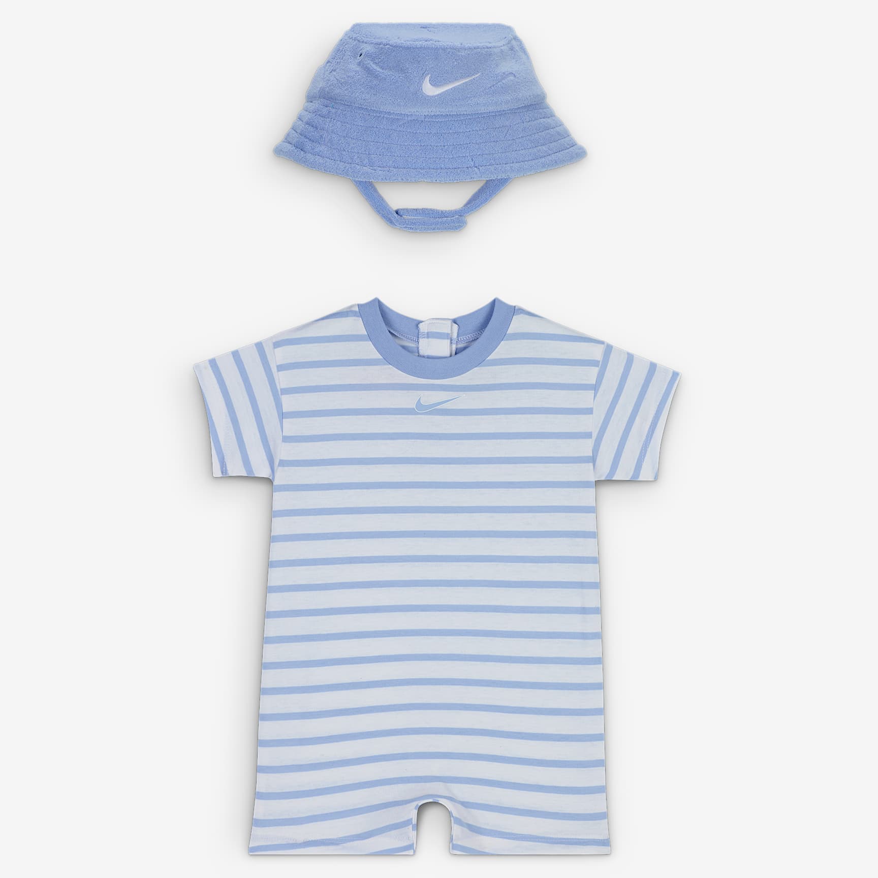 Nike Baby Short Sleeve Romper with Bucket Hat