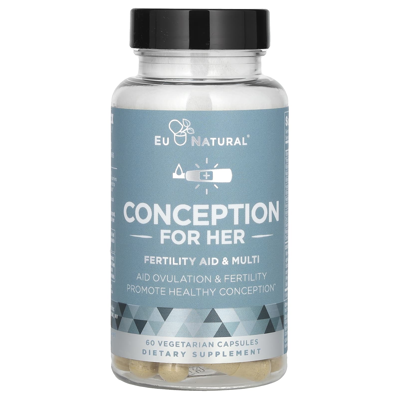 Eu Natural, Conception for Her, мультивитамины для поддержки женской фертильности, 60 вегетарианских капсул