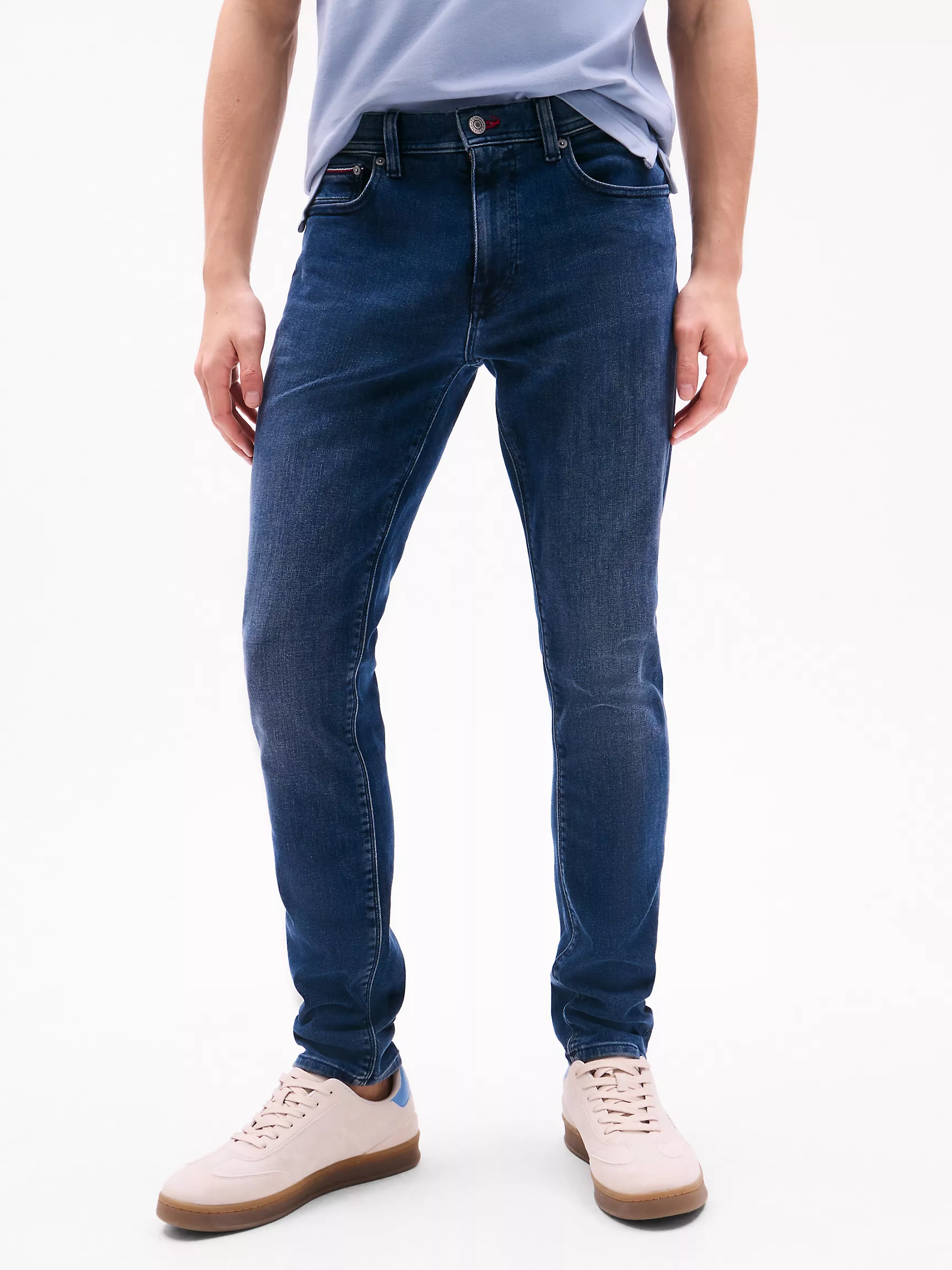 Мужские джинсы Tommy Hilfiger, Джинсы прямого кроя темно-синей стирки