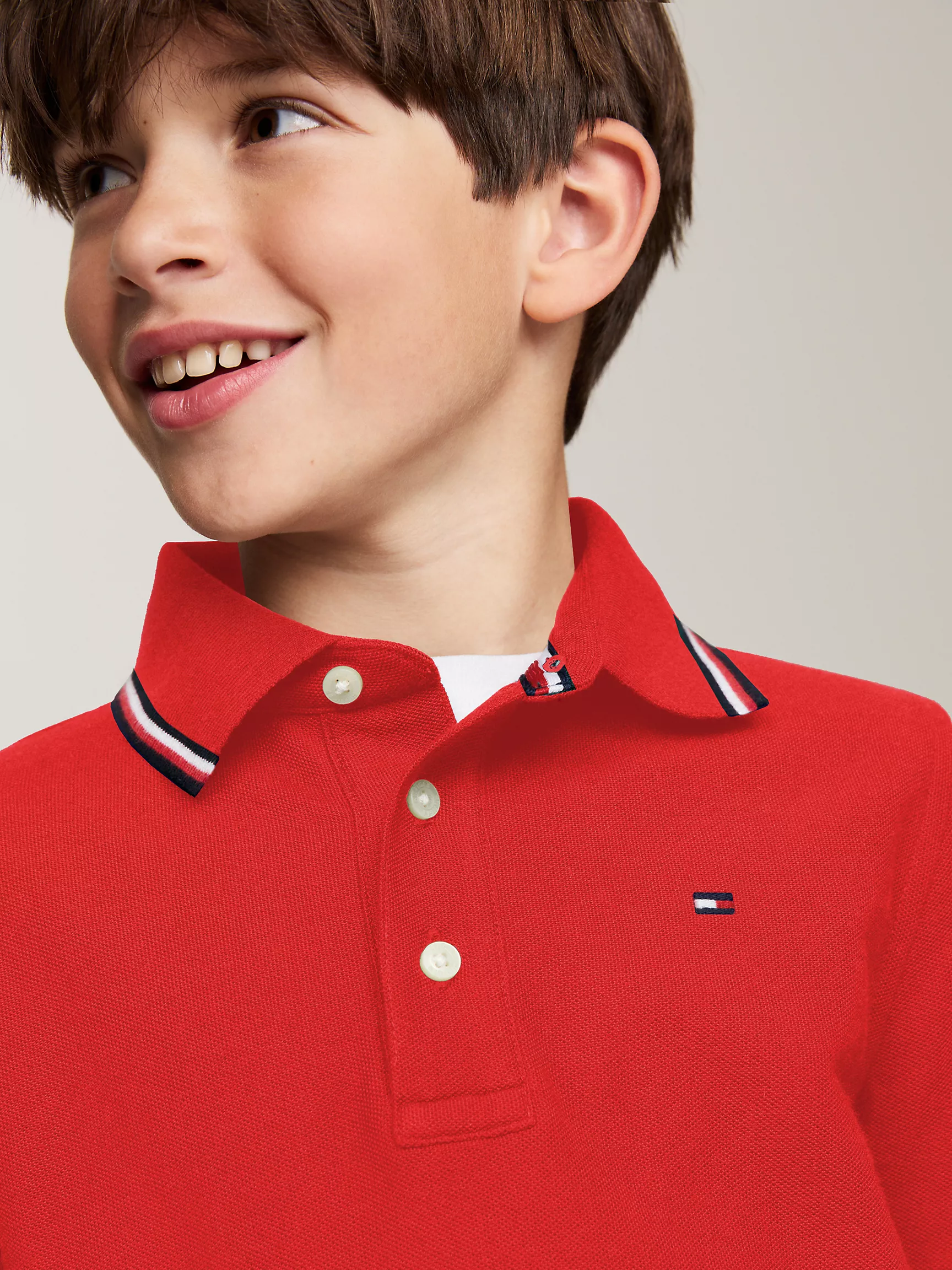 Рубашка-поло для мальчиков Tommy Hilfiger, Детское поло с длинным рукавом и влагоотводящей технологией Tommy
