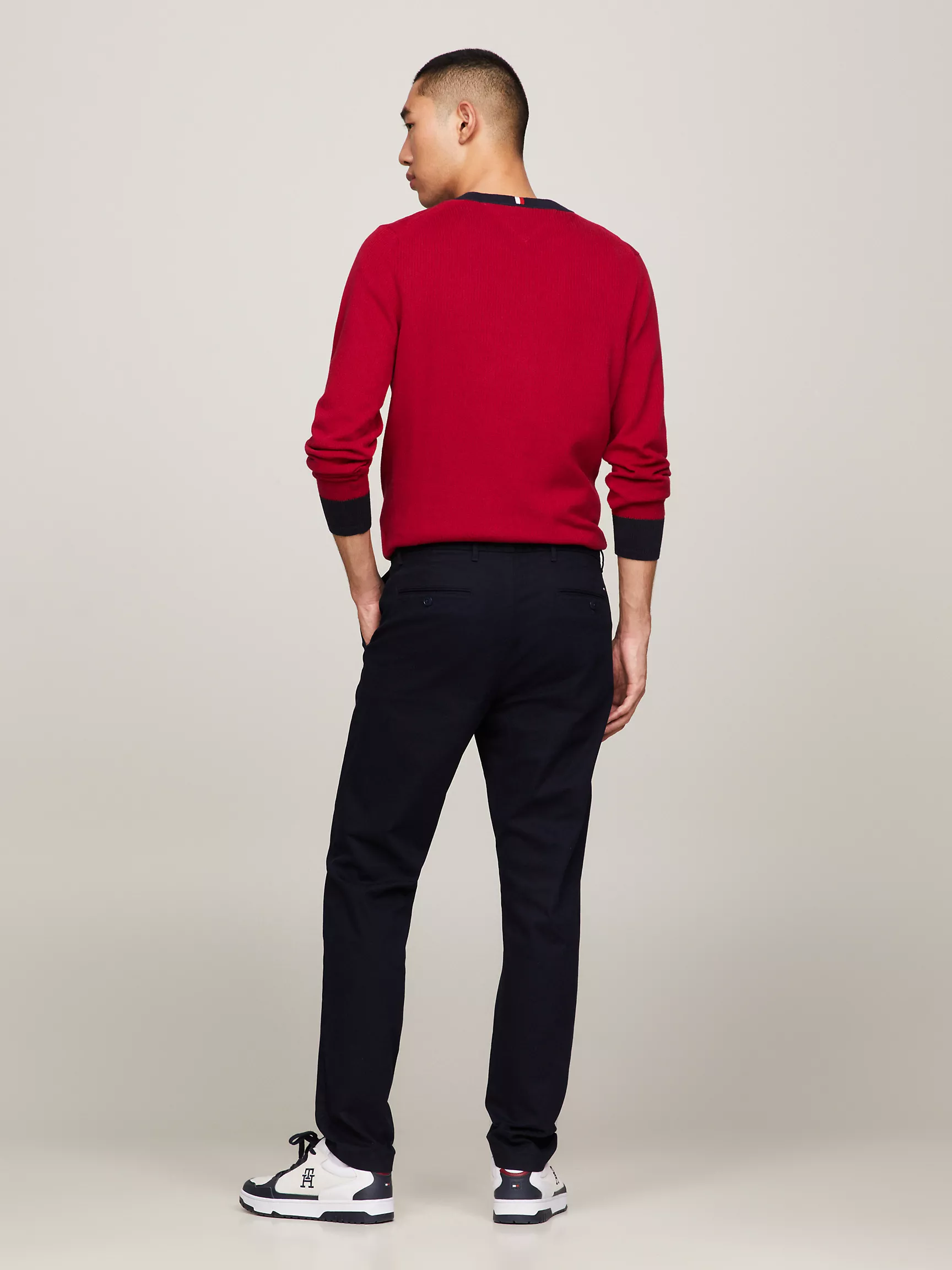 Мужские брюки Tommy Hilfiger, Свободные зауженные брюки чинос из твила